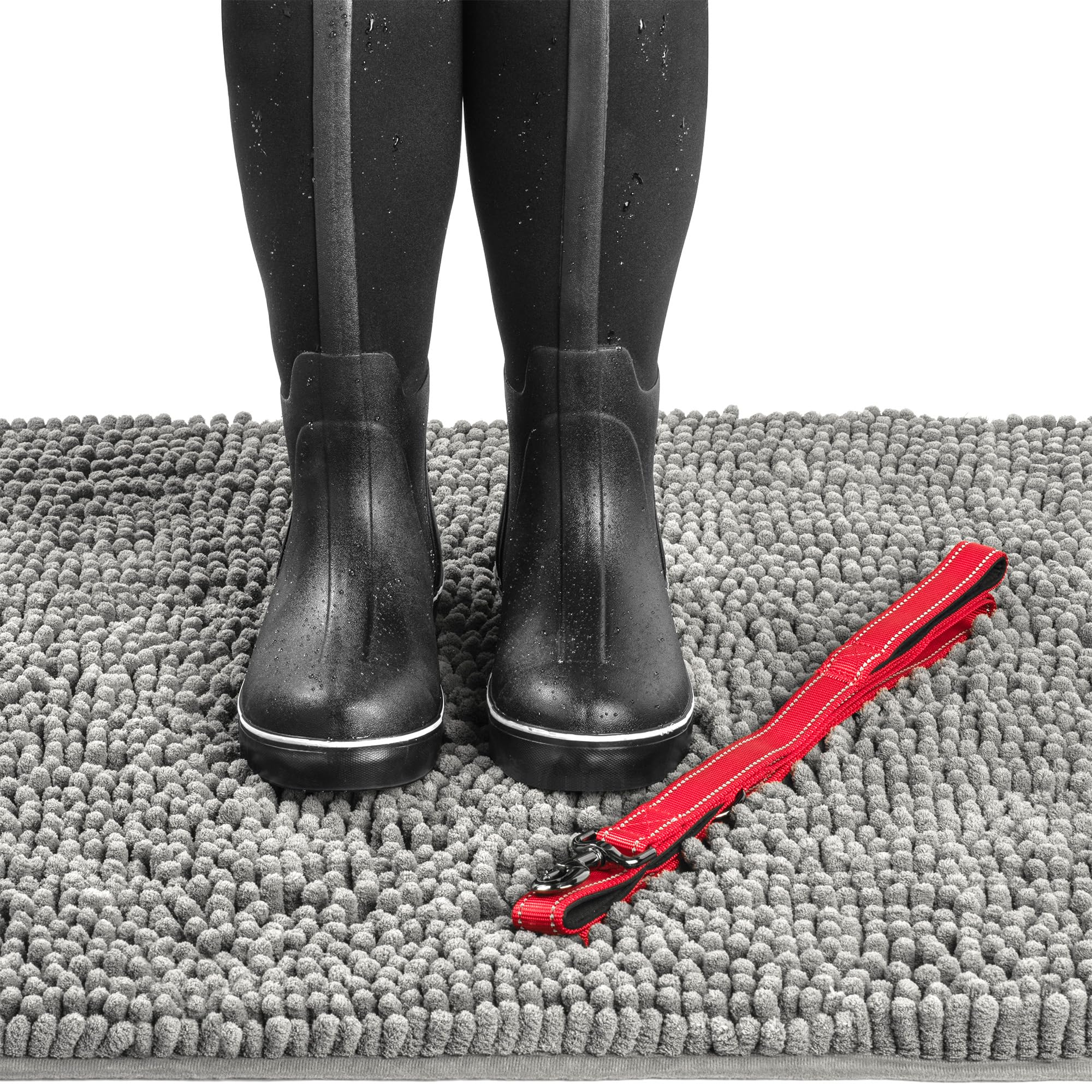 DogBuddy Dog Door Mat for Muddy Paws, Absorbent Microfiber Pet Rug, Waterproof Non-Slip Doormat, Washable Rugs for Dogs, Entrywa