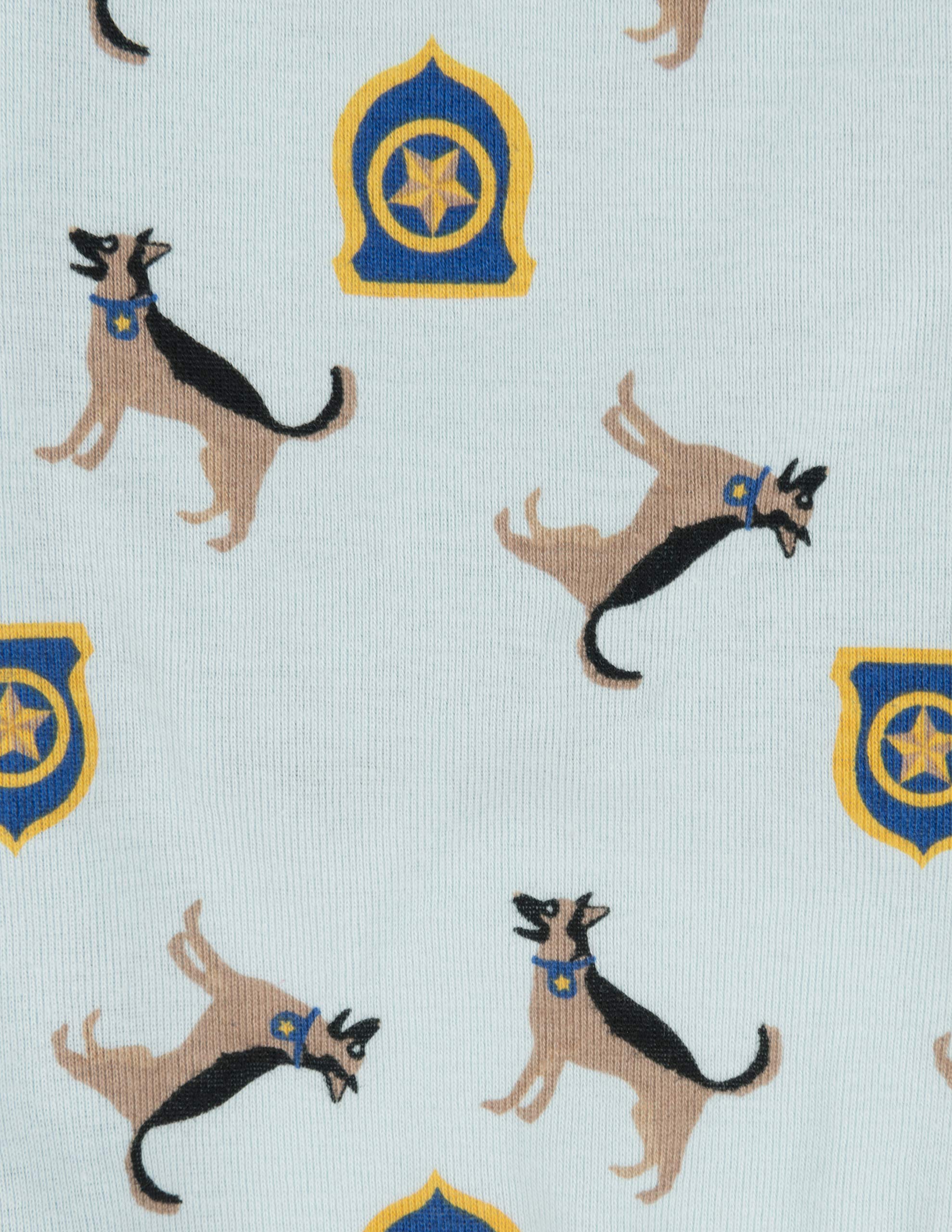Leveret Matching Dog Pajamas Christmas Pjs 100% Cotton Police Dog Size Small