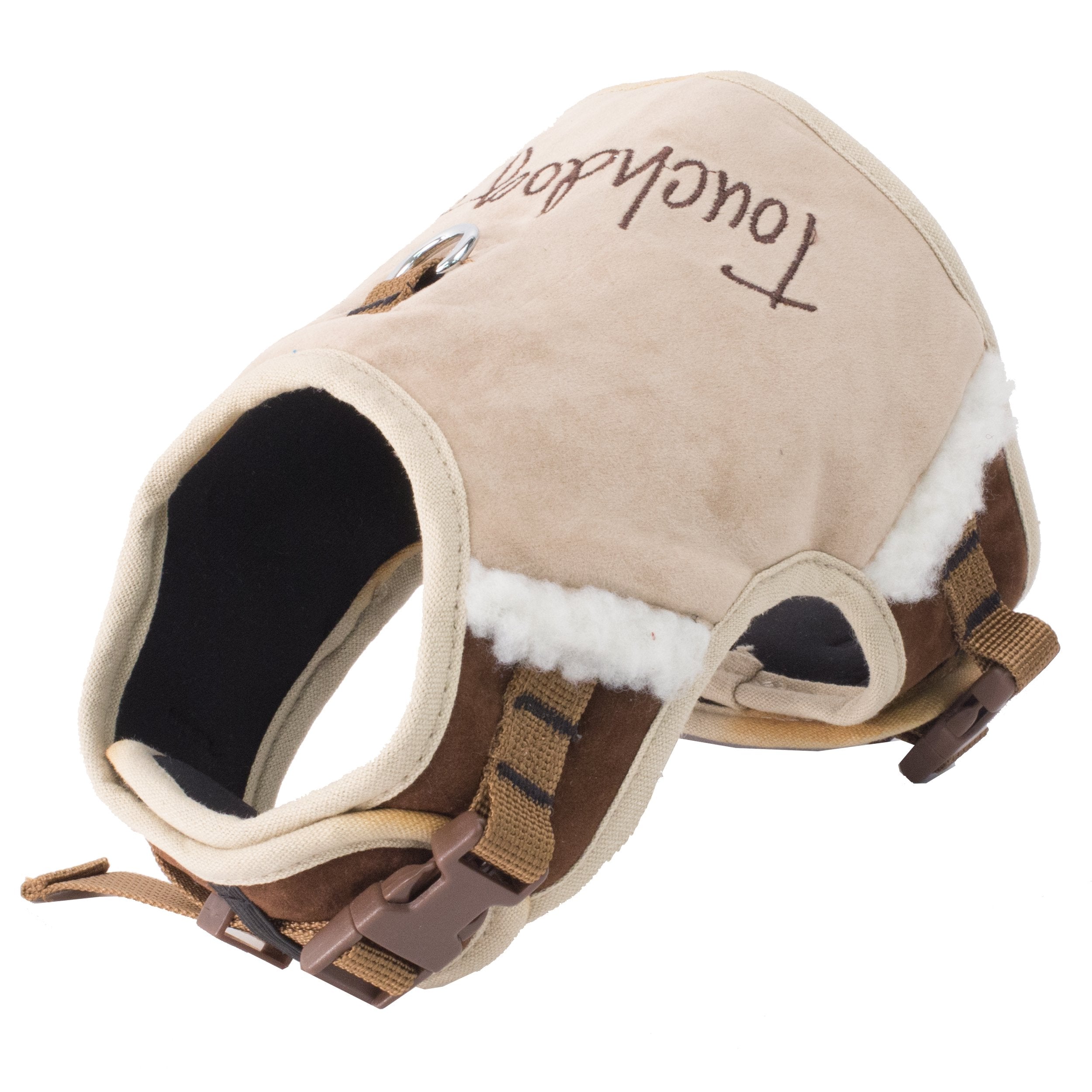 TOUCHDOG Tough-Boutique Adjustable Fashion Designer Pet Dog Harness and Leash Combination, Large, Light Sand Brown