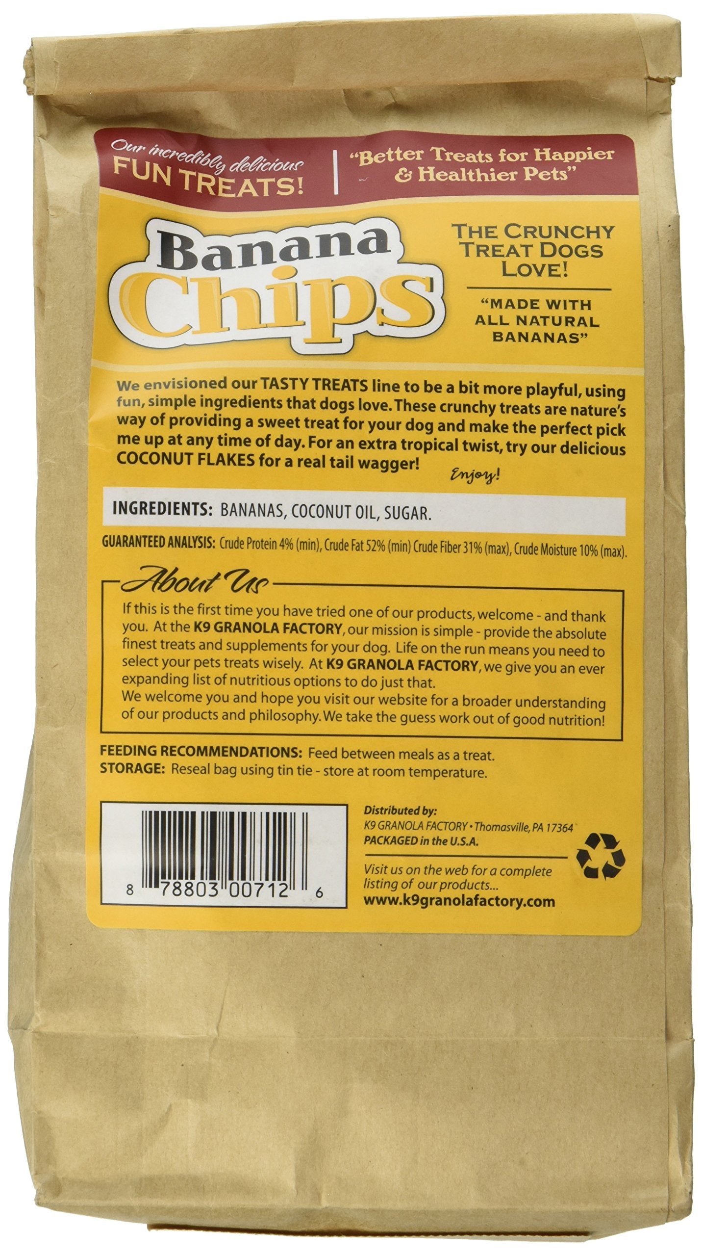 K9 Granola Factory Banana Chips Dog Treats