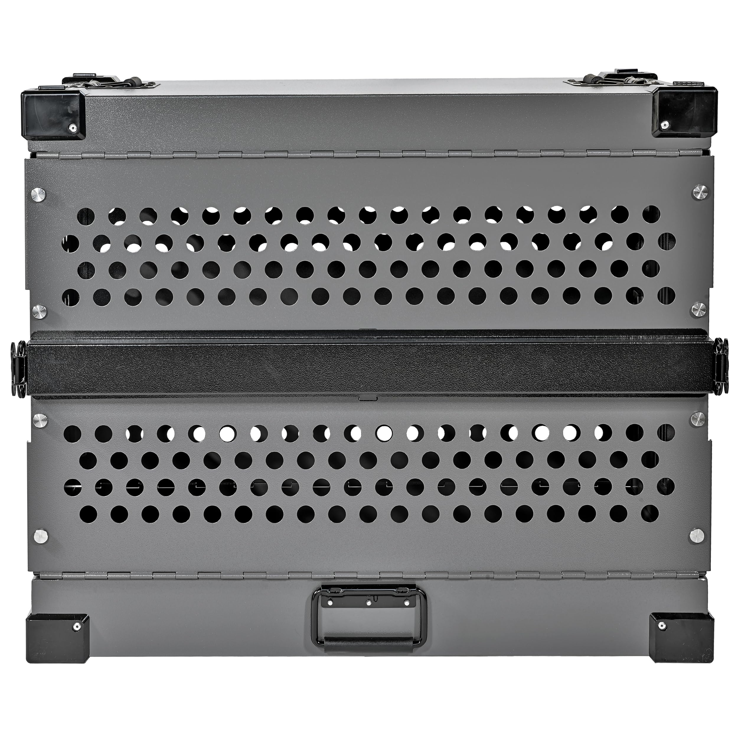 K9 Kennel Boss - Heavy Duty Fully Collapsible Powder-Coated Aluminum Dog Crate - Small (Gray)