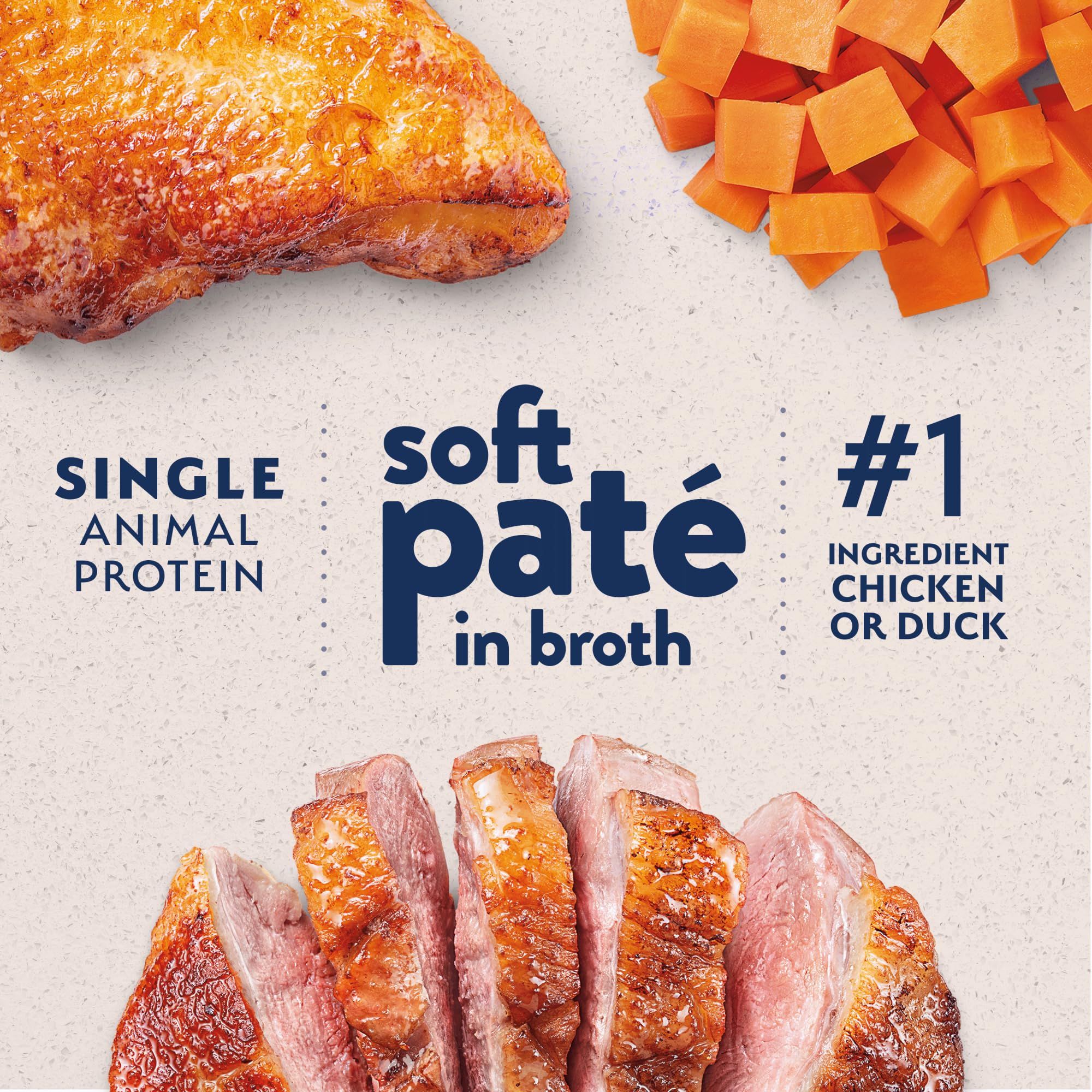Natural Balance Limited Ingredient Split Cup Variety Pack - Chicken and Duck with Sweet Potato Recipe Soft Pate Wet Cat Food for