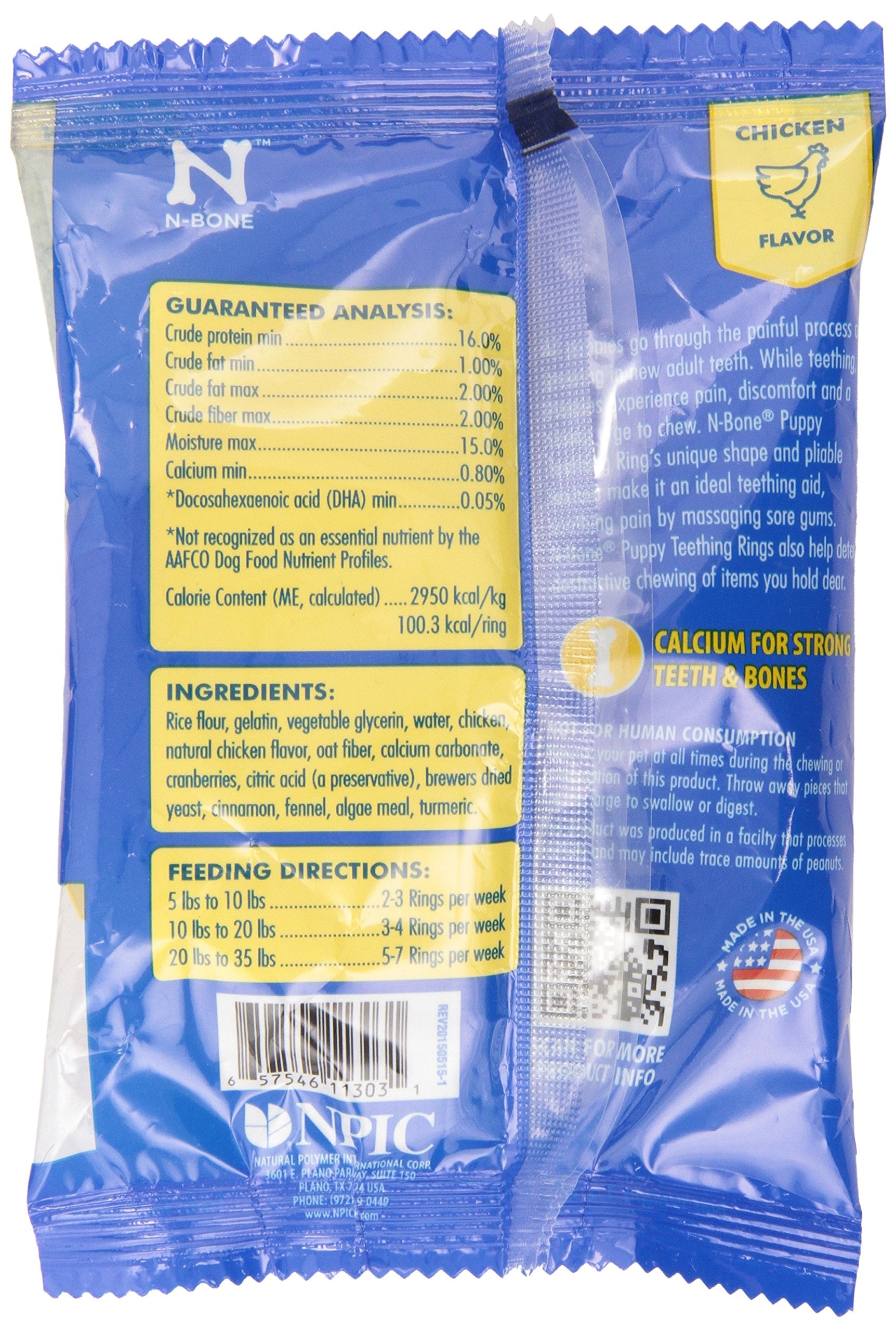 N-Bone Puppy Teething Ring Chicken Flavor