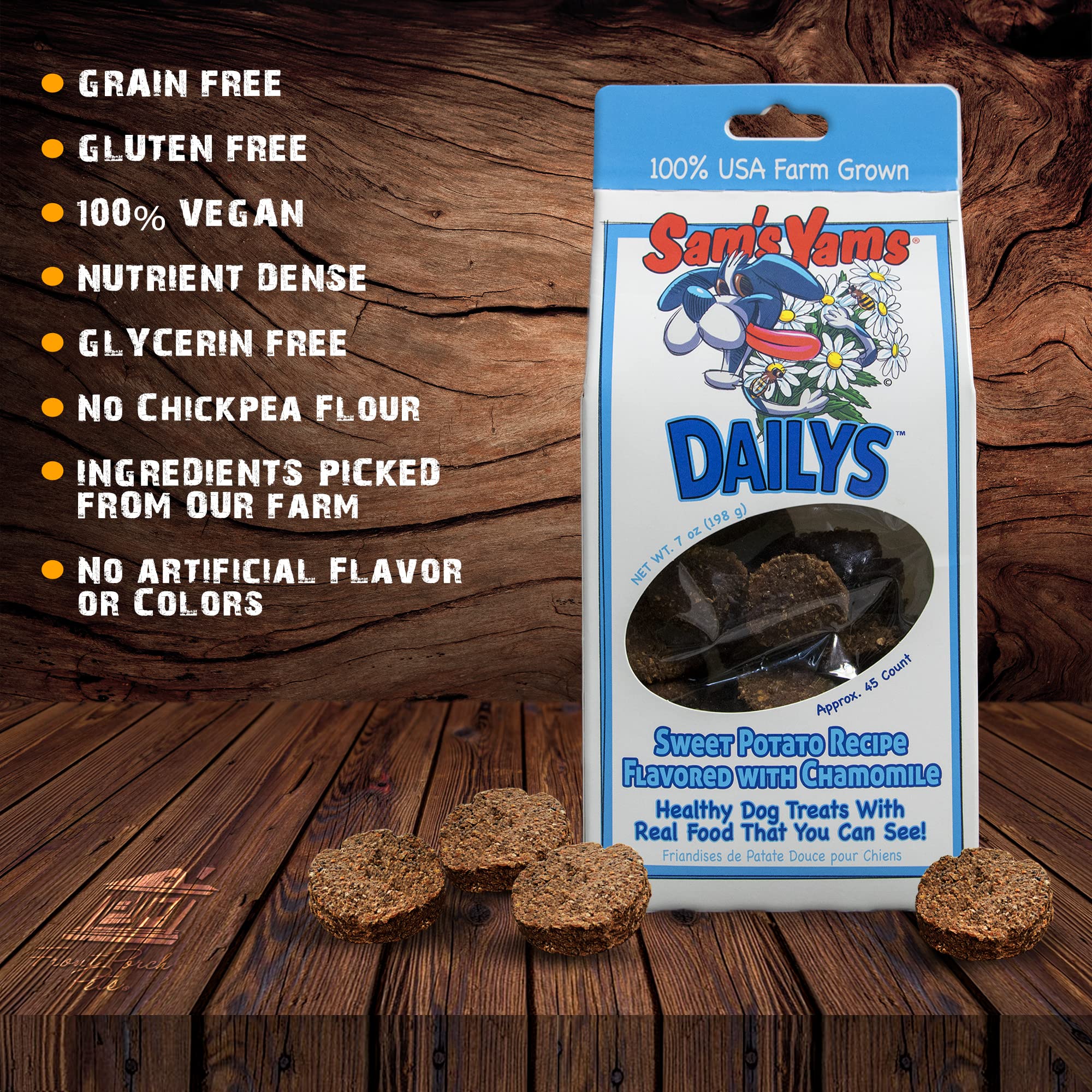 Sams Yams Sweet Potato Dog Treats, Healthy Dog Treats for Large, Medium, Small Breed Dogs, Sweet Potato Dog Chews Made in USA -