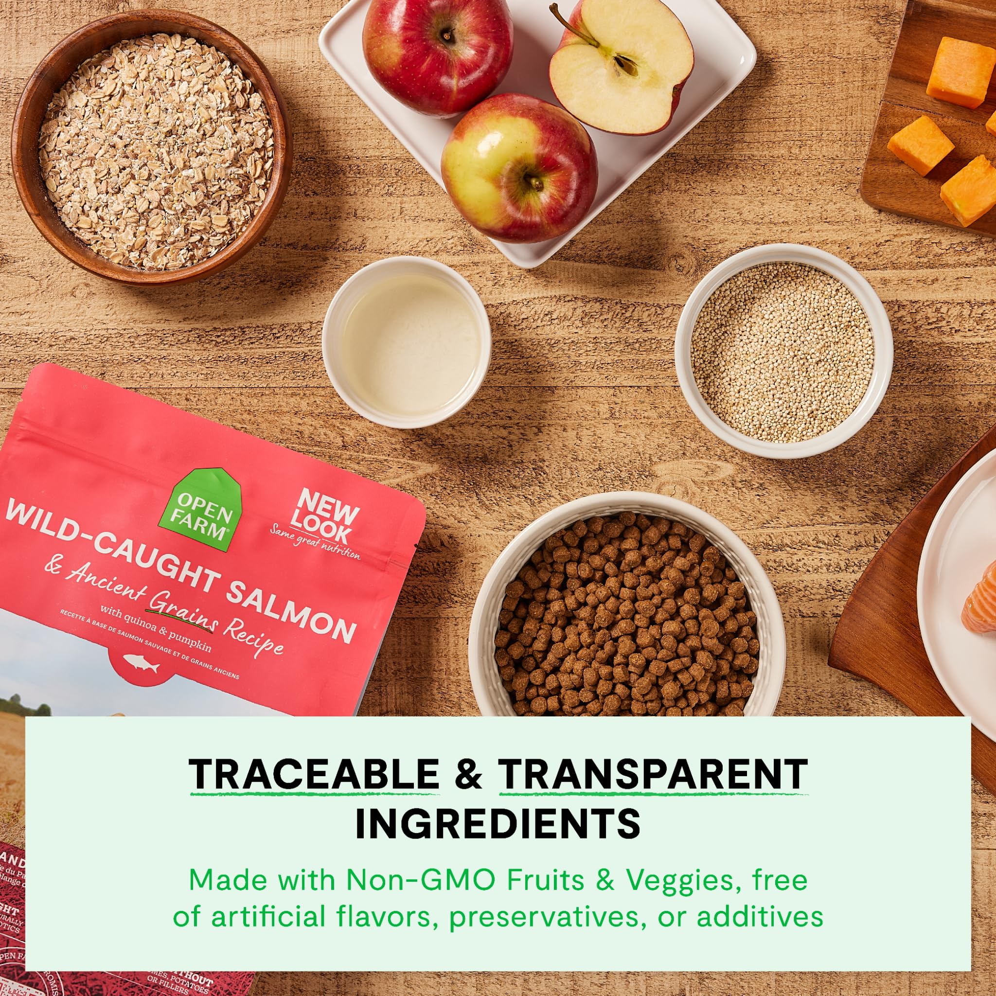 Open Farm, Ancient Grains Dry Dog Food for Puppies, Protein-Rich & Nutrient Dense, 90% Animal Protein Mixed with Non-GMO Fruits,