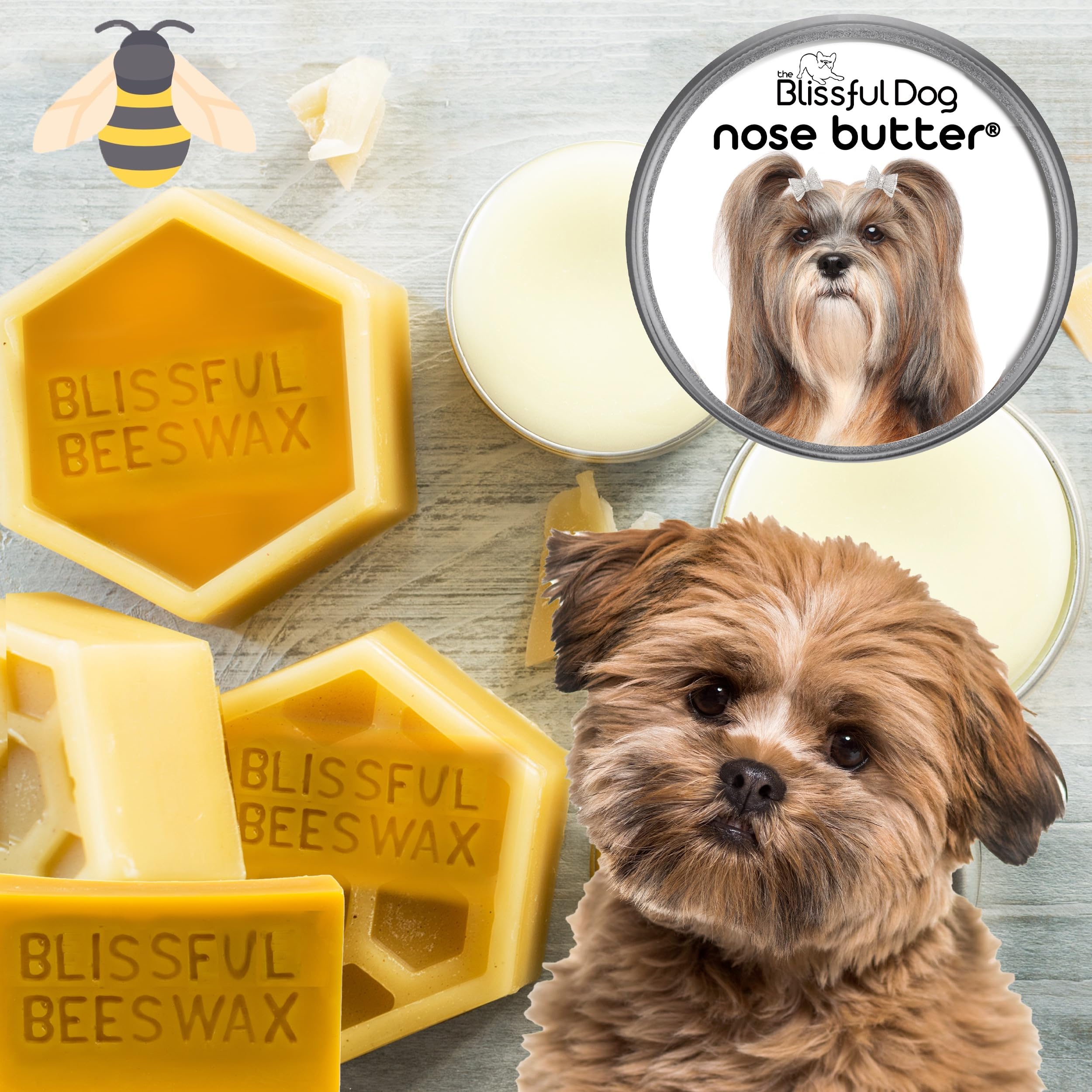 The Blissful Dog Lhasa Apso Unscented Nose Butter - Dog Nose Butter, 1 Ounce