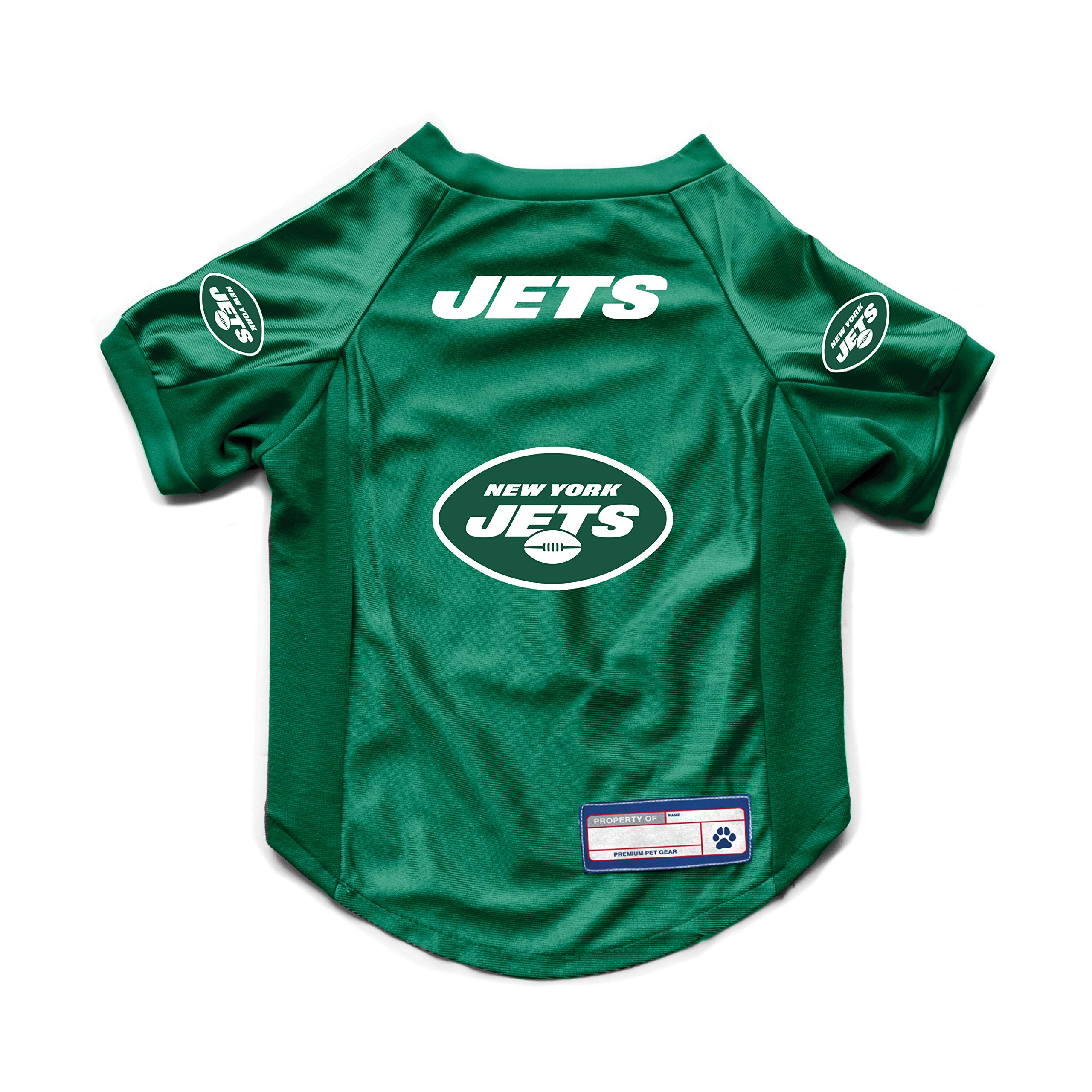 New York Jets Pet Jersey Stretch Size L Alternate