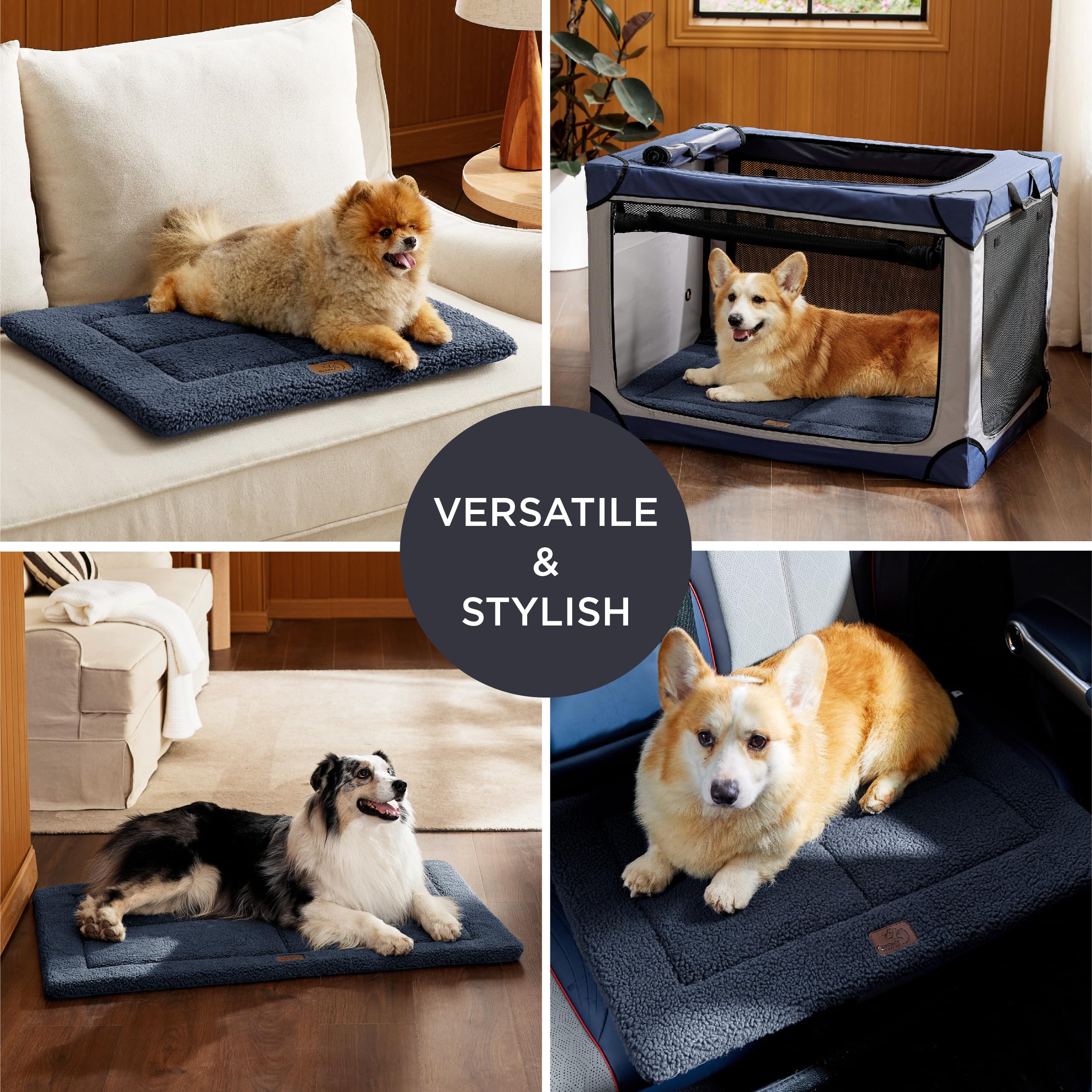 Bedsure Washable Dog Bed For Large Dogs, Reversible Foam Floor Pet Mat, Lightweight Travel Flat Puppy Mattress For Indoor & Outd