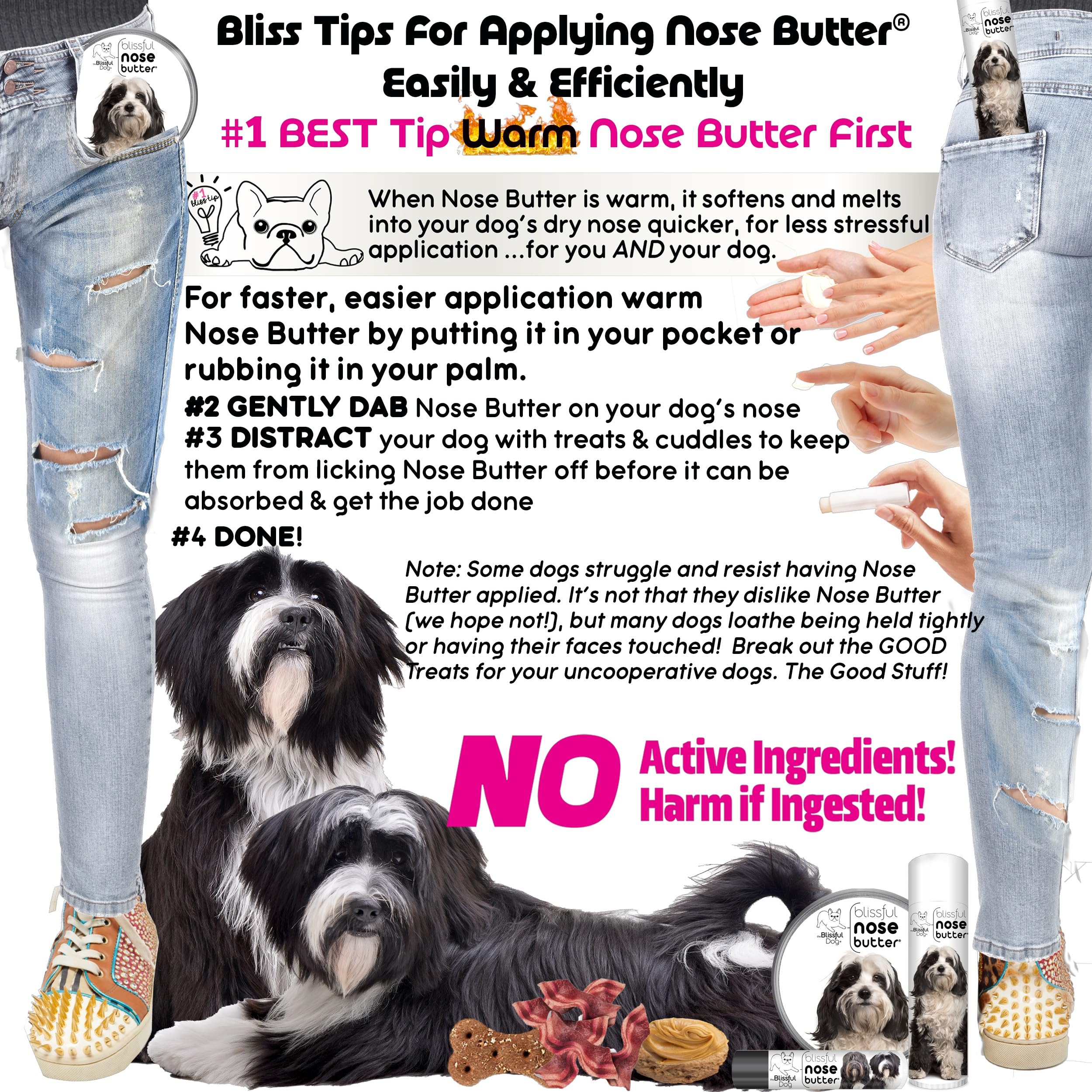 The Blissful Dog Tibetan Terrier Unscented Nose Butter - Dog Nose Butter, 1 Ounce