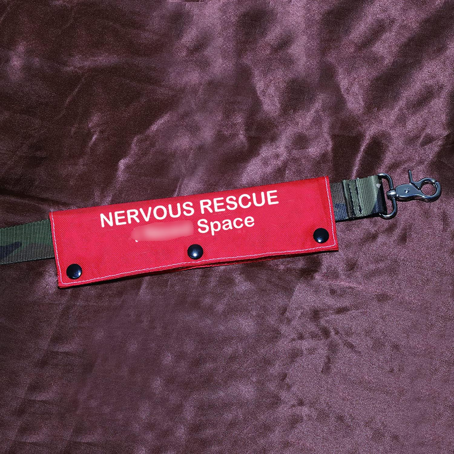 Funny Dog Leash Sleeve Nervous Rescue Space Dog Leash Wrap Wrap Alert Hanging Id Patch Tag Pet Birthday Gift(Nervous Rescue-Sleeve)