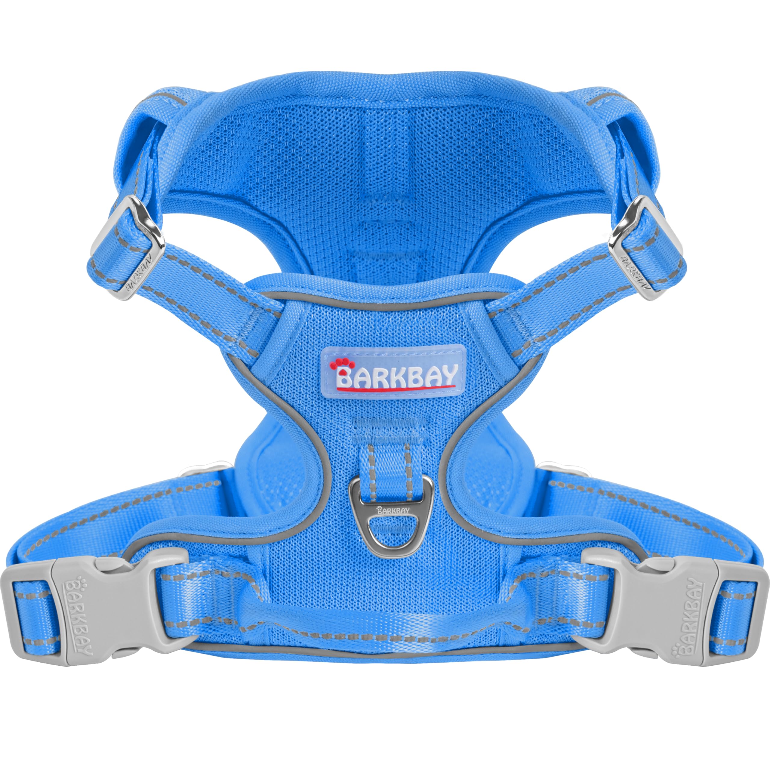 BARKBAY Dog Harness No Pull Mesh for Large Dogs - Adjustable, Reflective, Comfortable, No Choke, Heavy-Duty - Perfect for Outdoo