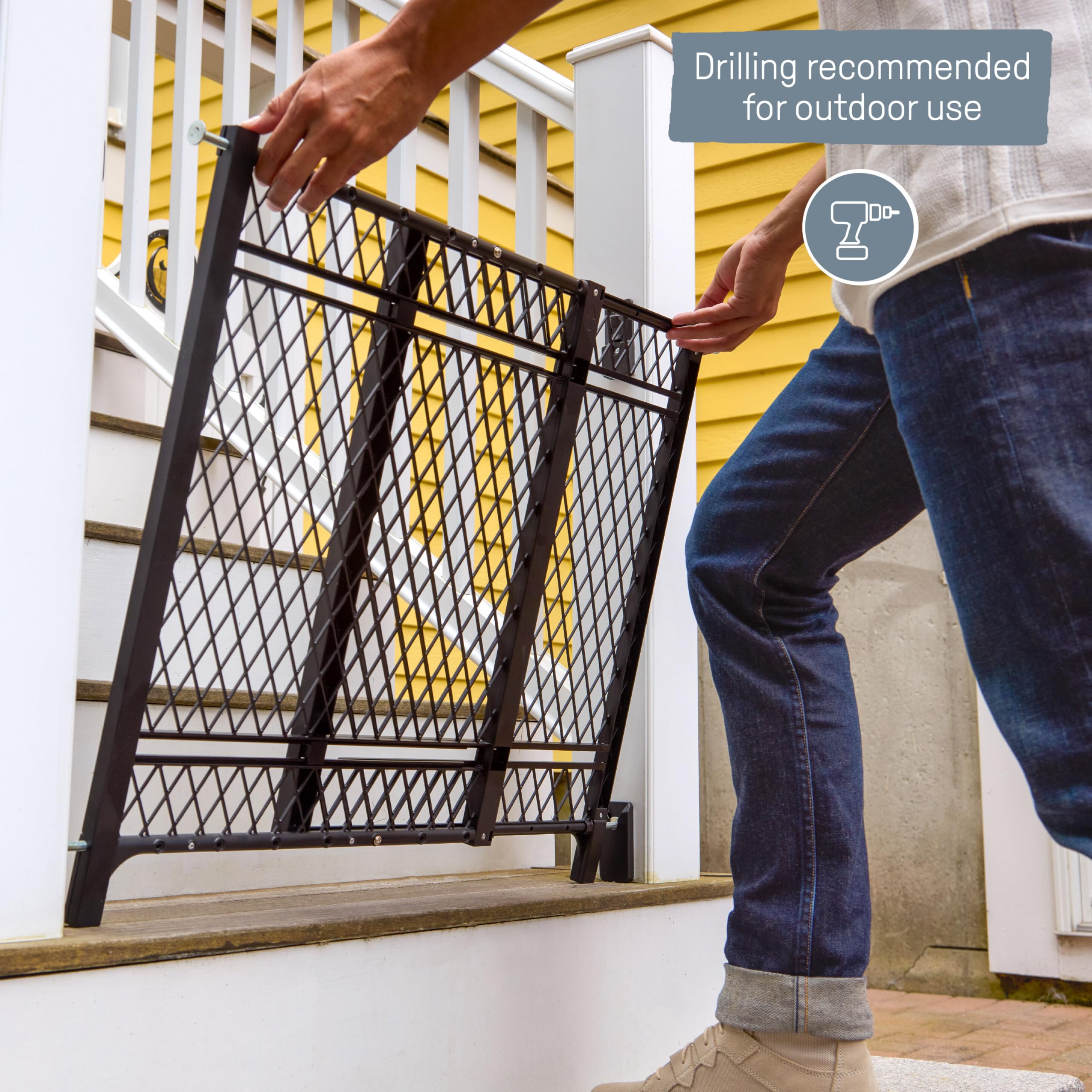 Ingenuity Doorway 42W Series Baby and Dog Gate 2-Pack, Indoor Outdoor, Wont Rust or Warp, Galvanized Steel, Fits 23-42 Openings