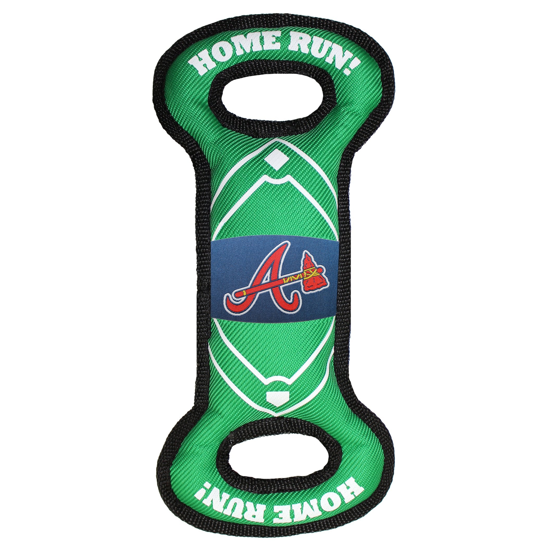 Mlb Atlanta Braves Baseball Field Dog Toy With Double Rim Stitching & Inner Squeaker