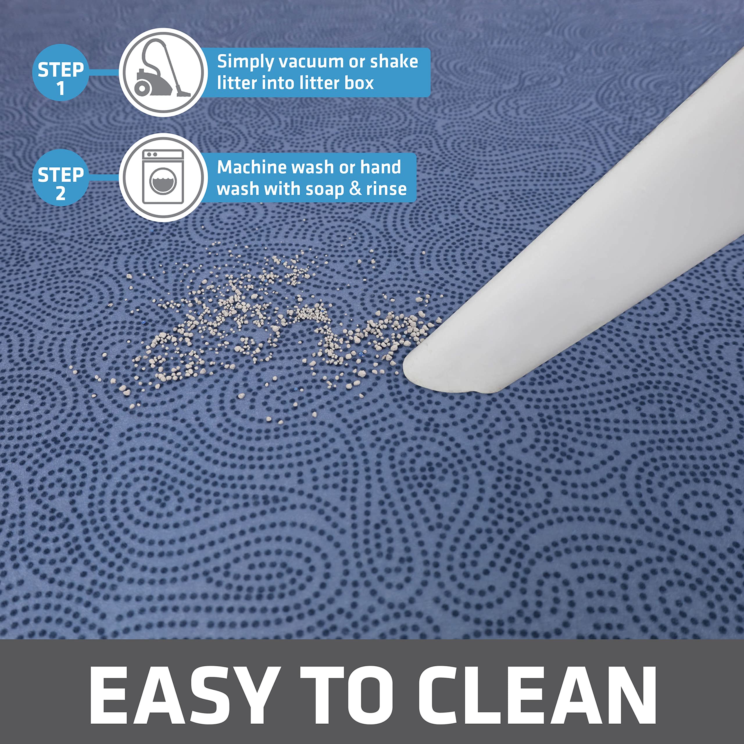 Drymate Original Cat Litter Mat, Contains Mess From Box For Cleaner Floors, Urine-Proof, Soft On Kitty Paws -Absorbent/Waterproof- Machine Washable, Durable (Usa Made) (20”X28”)(Good Medicine Plum)