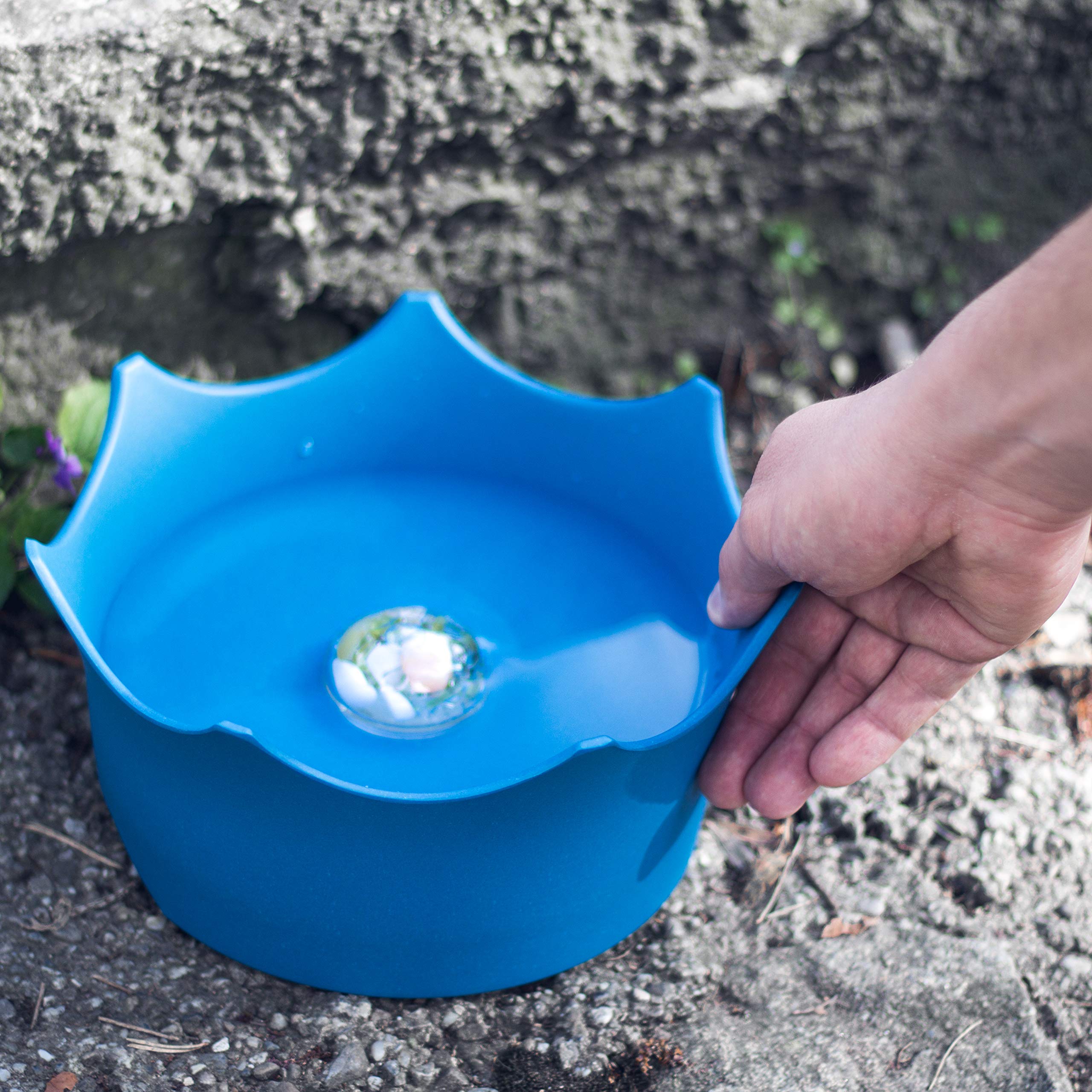 VitaJuwel CrownJuwel Bowl - Ocean Blue Crystal Water Dispenser for Cats & Dogs, Model 04CJPNMBB