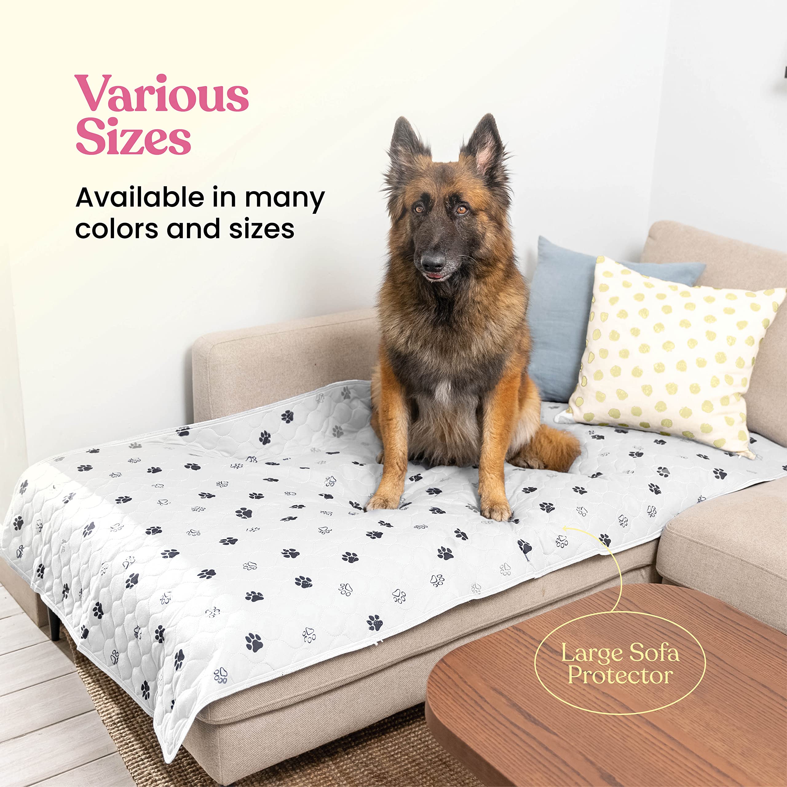Super Absorbent Washable Pee Pads For Dogs - 2-Pack Superior Reusable Puppy Pads Pet Training Pads -100% Waterproof Dog Pee Pad