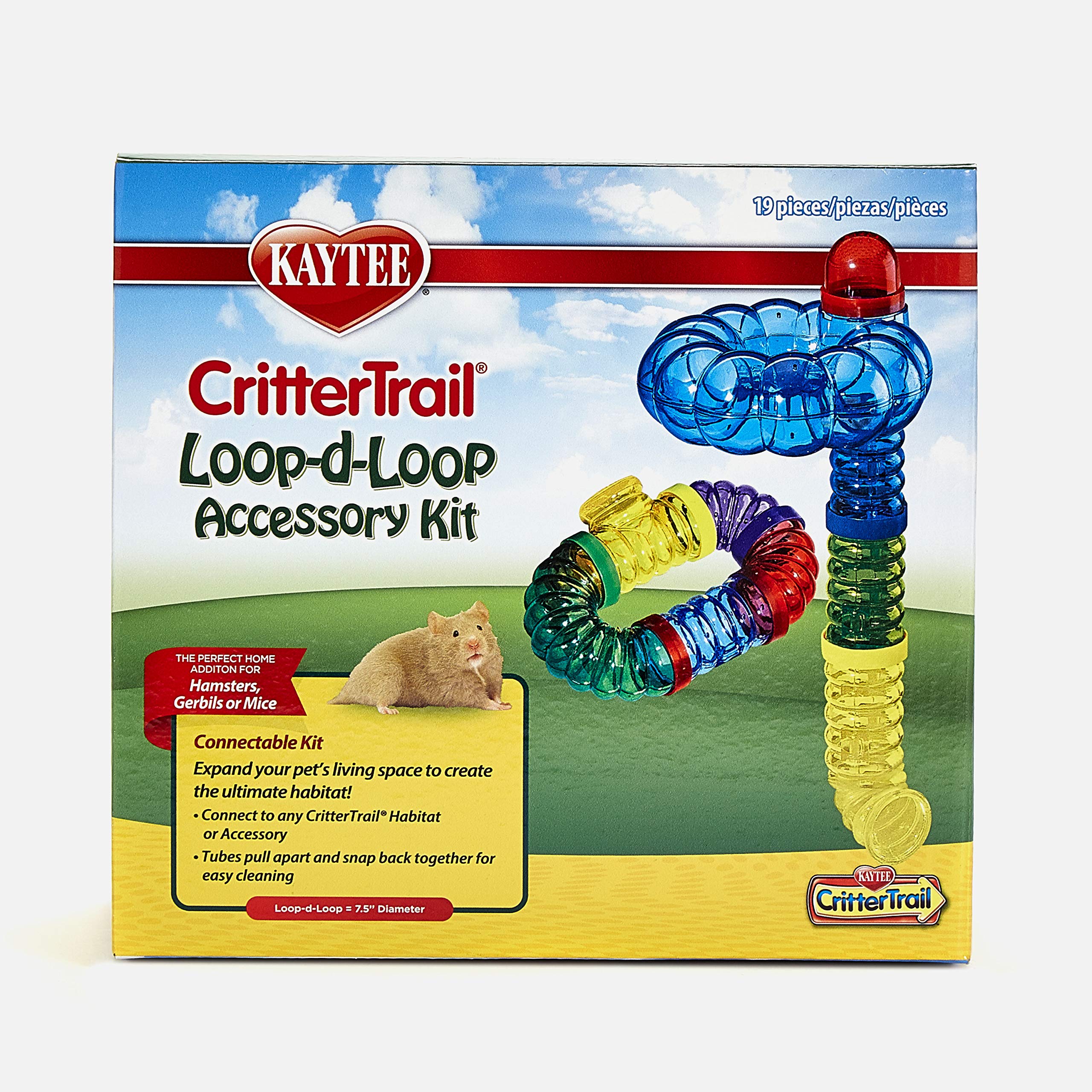 Kaytee CritterTrail Fun-nel Loop-D-Loop Accessory Kit Small Animal Habitat Tubes