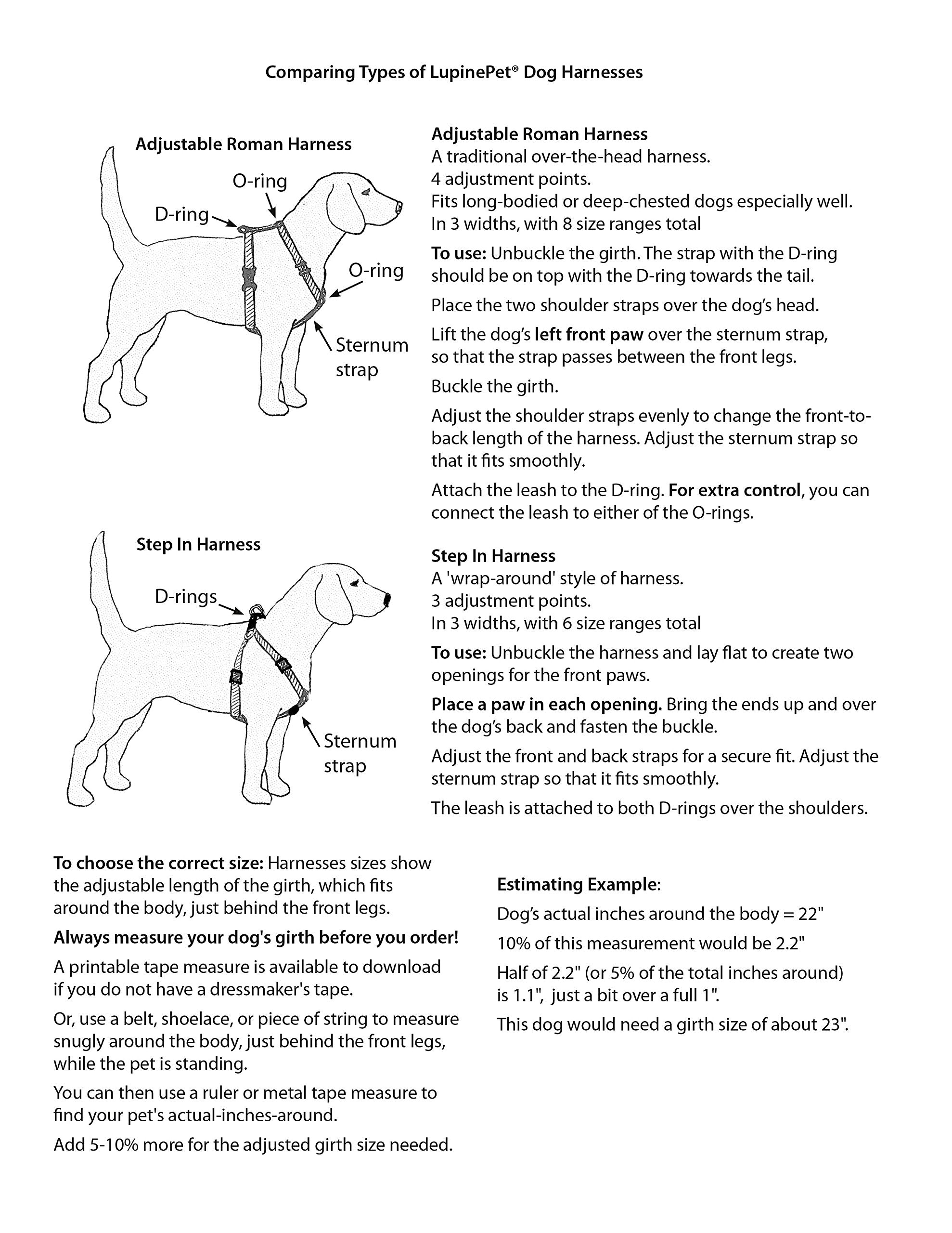 Lupinepet Originals 1'' Dapper Dog 19-28'' Step In Harness For Medium Dogs