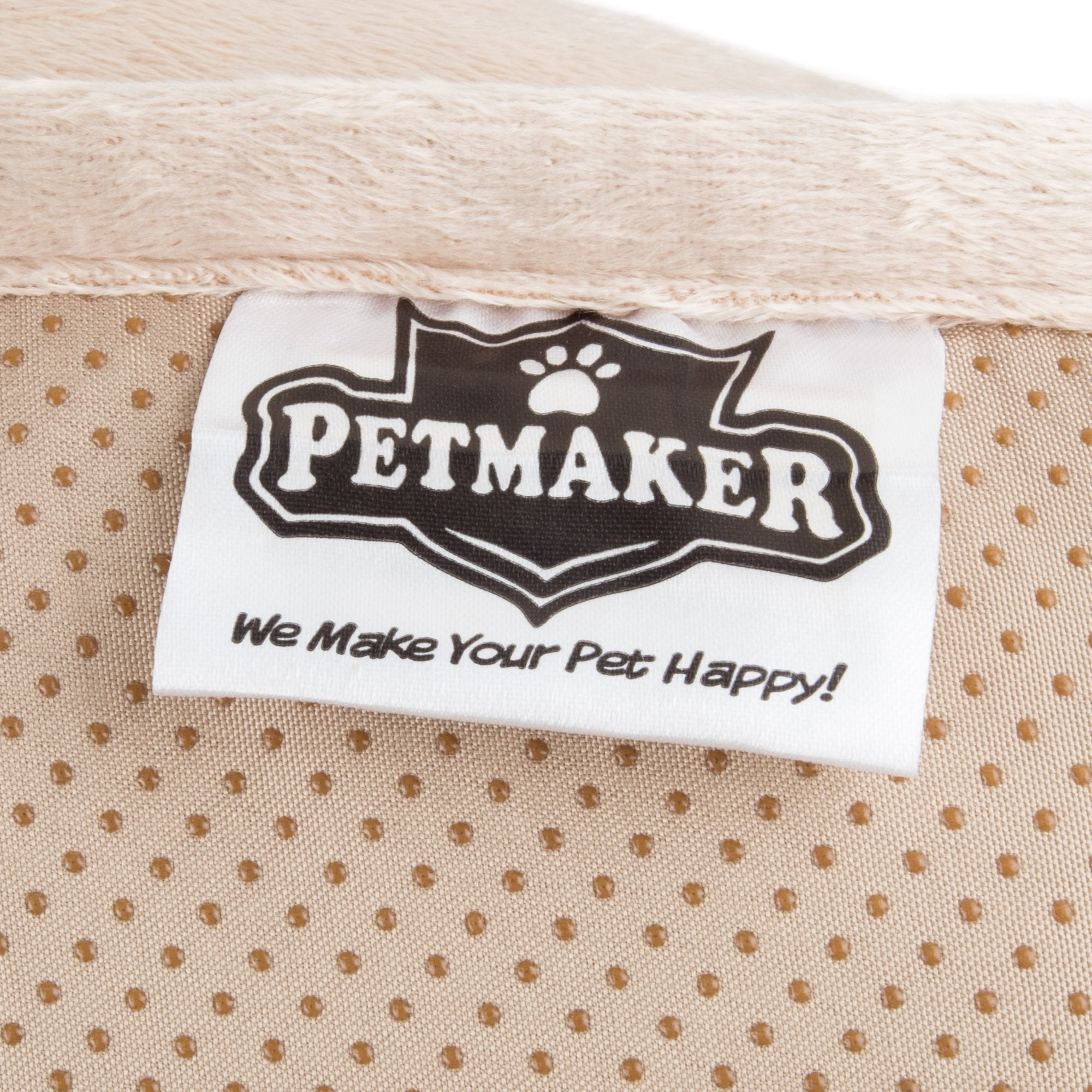 Furniture Protector Pet Cover For Dogs And Cats With Shredded Memory Foam Filled 3-Sided Bolster Soft Plush Fabric By Petmaker Â- 30 X 30.5 Beige