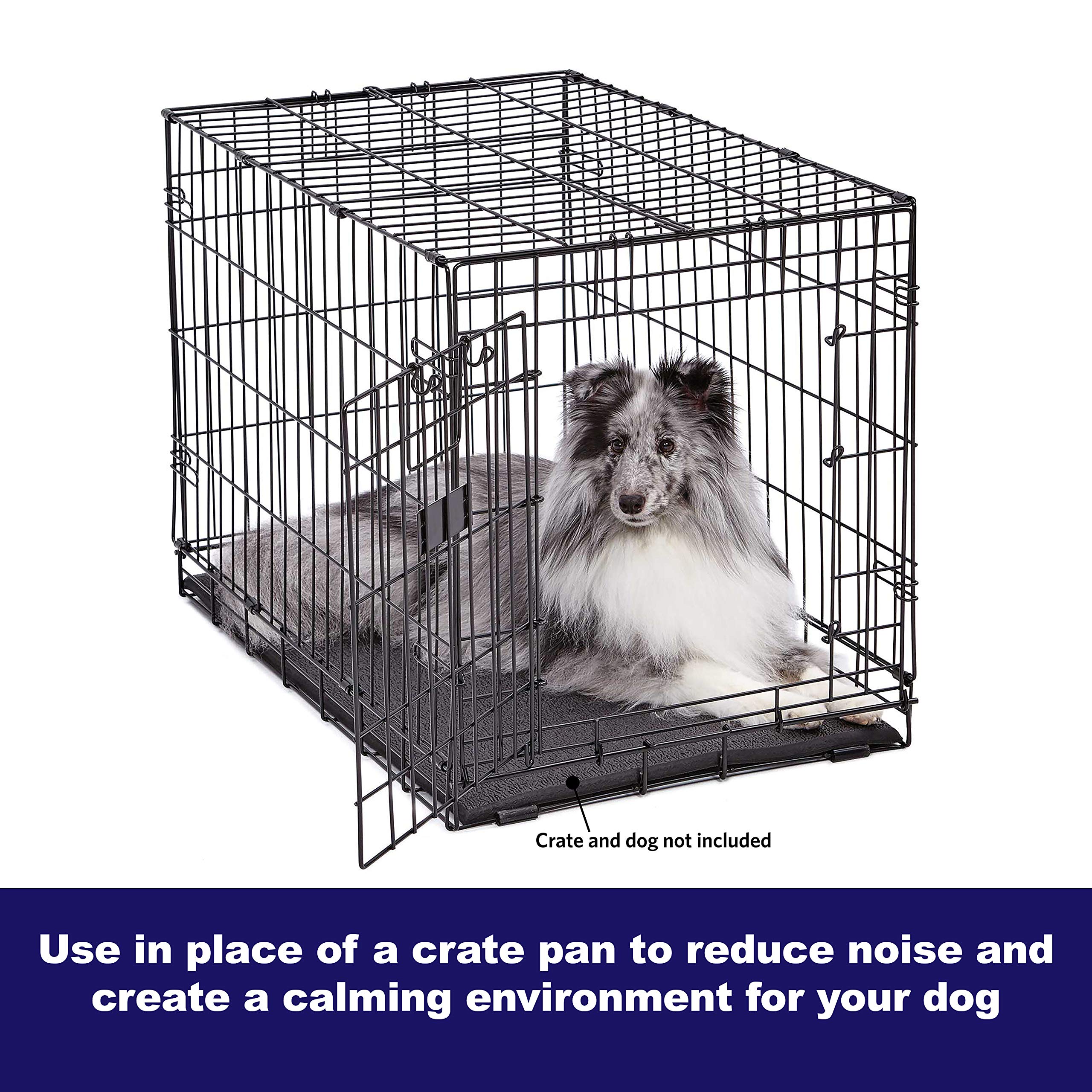 MidWest Homes for Pets MAT30 Cushioned Dog Crate Mat, Medium, Rubber, Black, 29.1"L x 18.3"W, 0.5"Thick