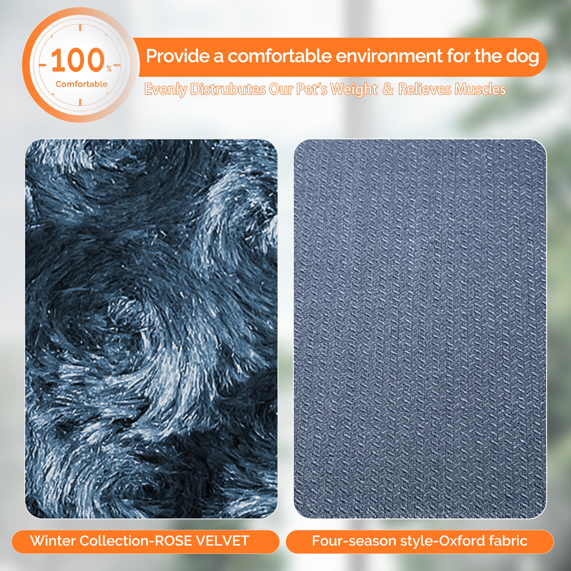 Dog Beds Crate Pad, Dog Bed Mat For Medium Dogs Sleeping, Soft, Durable, Washable & Anti-Slip Crate Pads, Reversible Kennel Mat