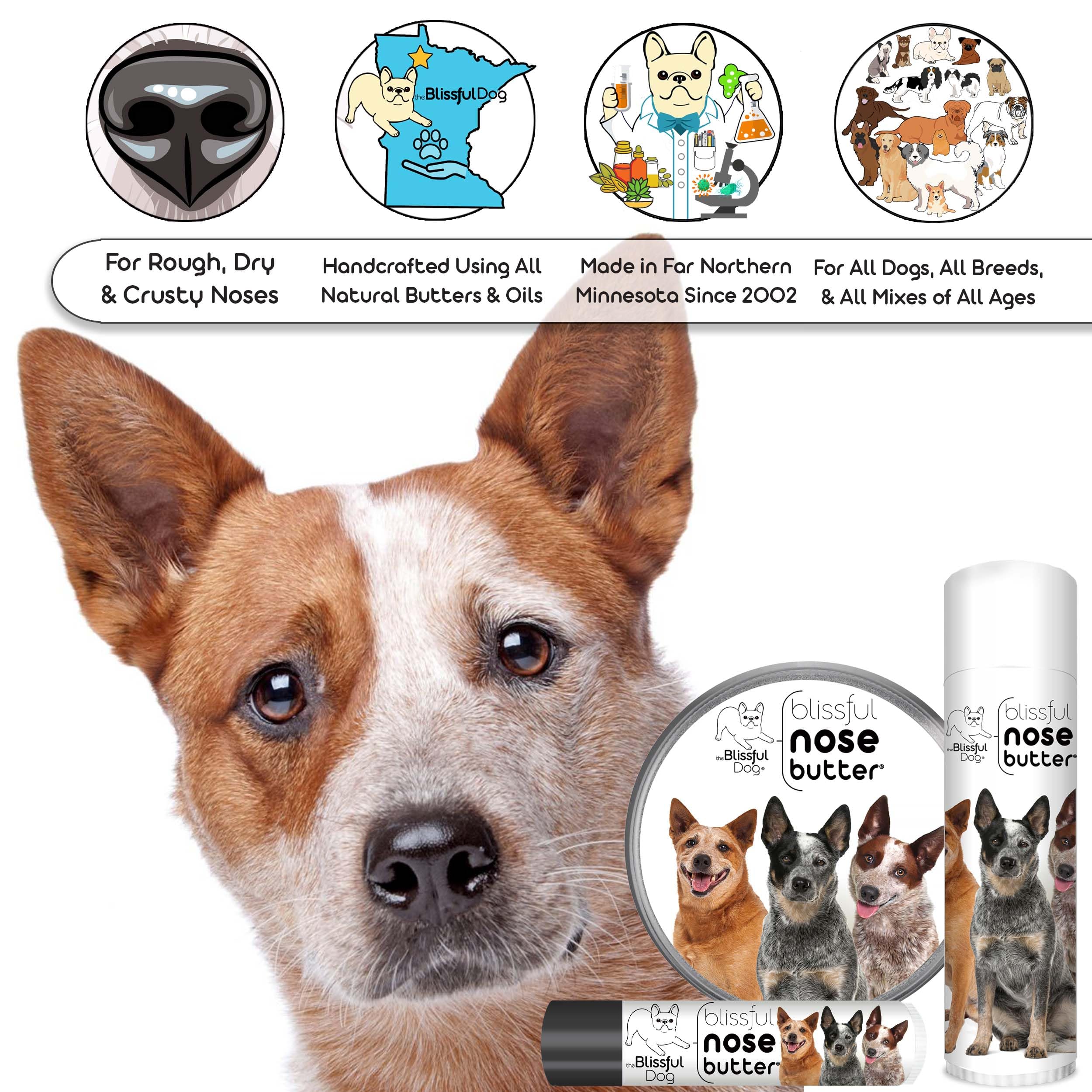 The Blissful Dog Australian Cattle Dog Unscented Nose Butter, 16oz