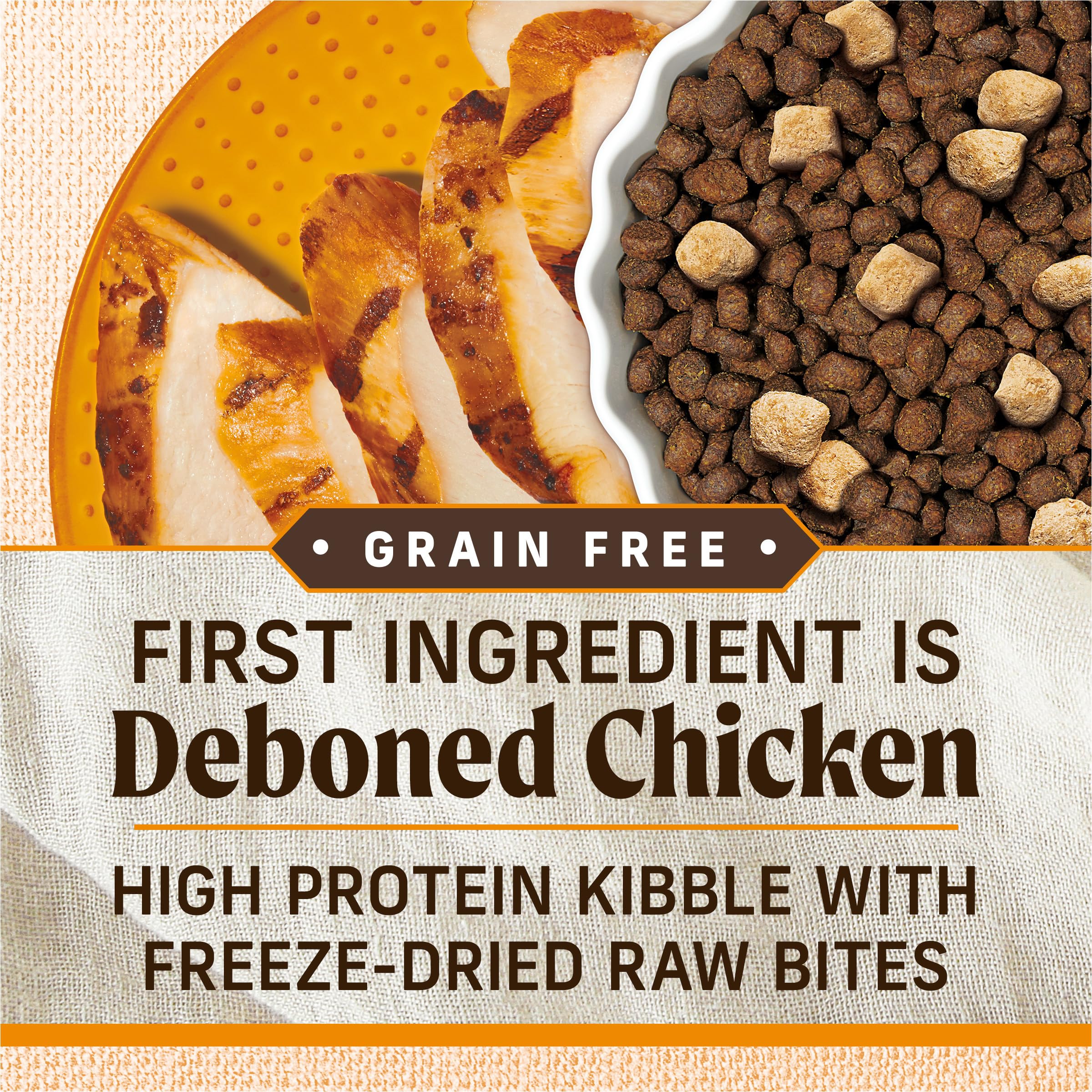 Merrick Lil Plates Grain Free Dry Dog Food For Small Dogs, Chicken And Sweet Potato Kibble With Raw Bites - 4.0 lb. Bag