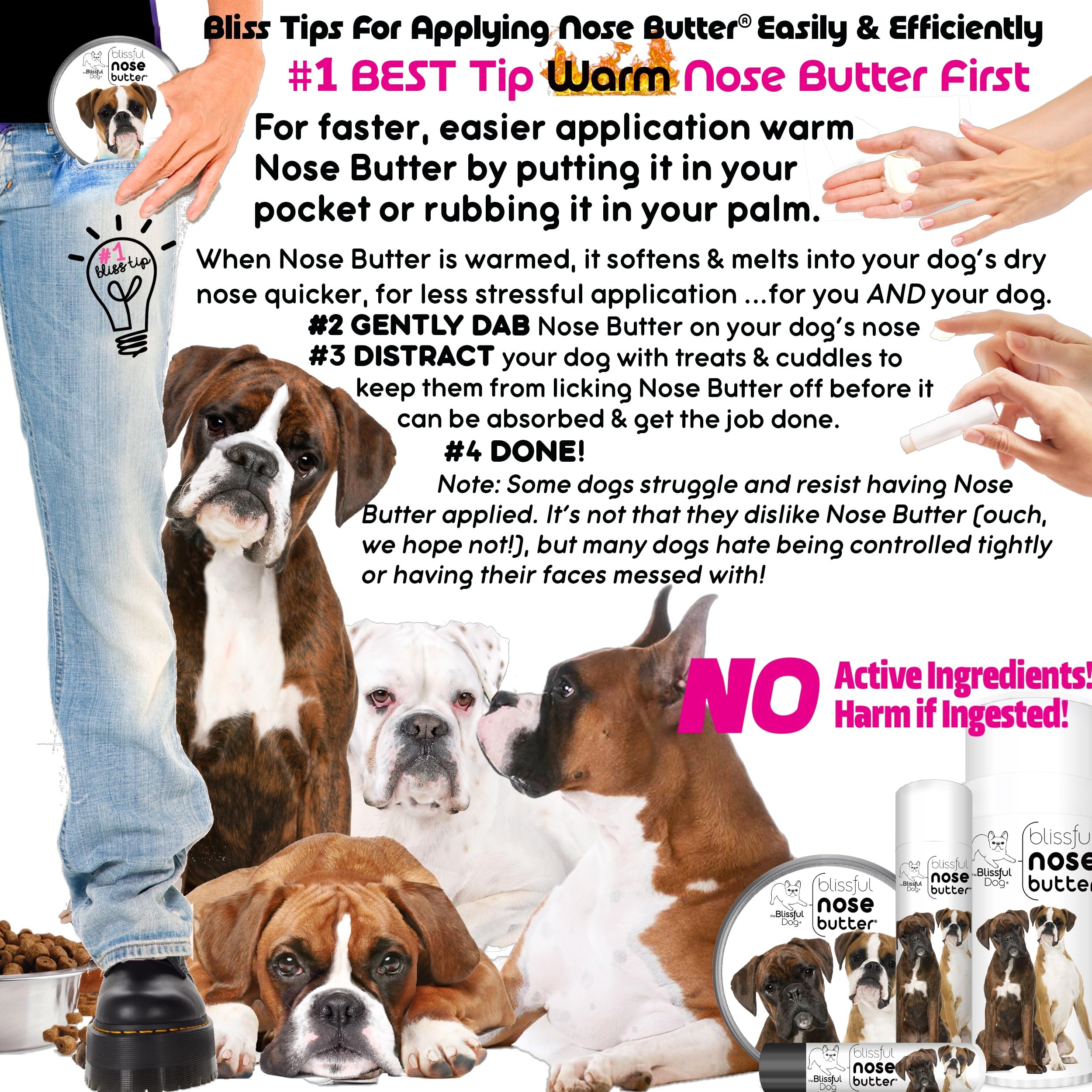 The Blissful Dog Show Boxer Unscented Nose Butter, 1-Ounce