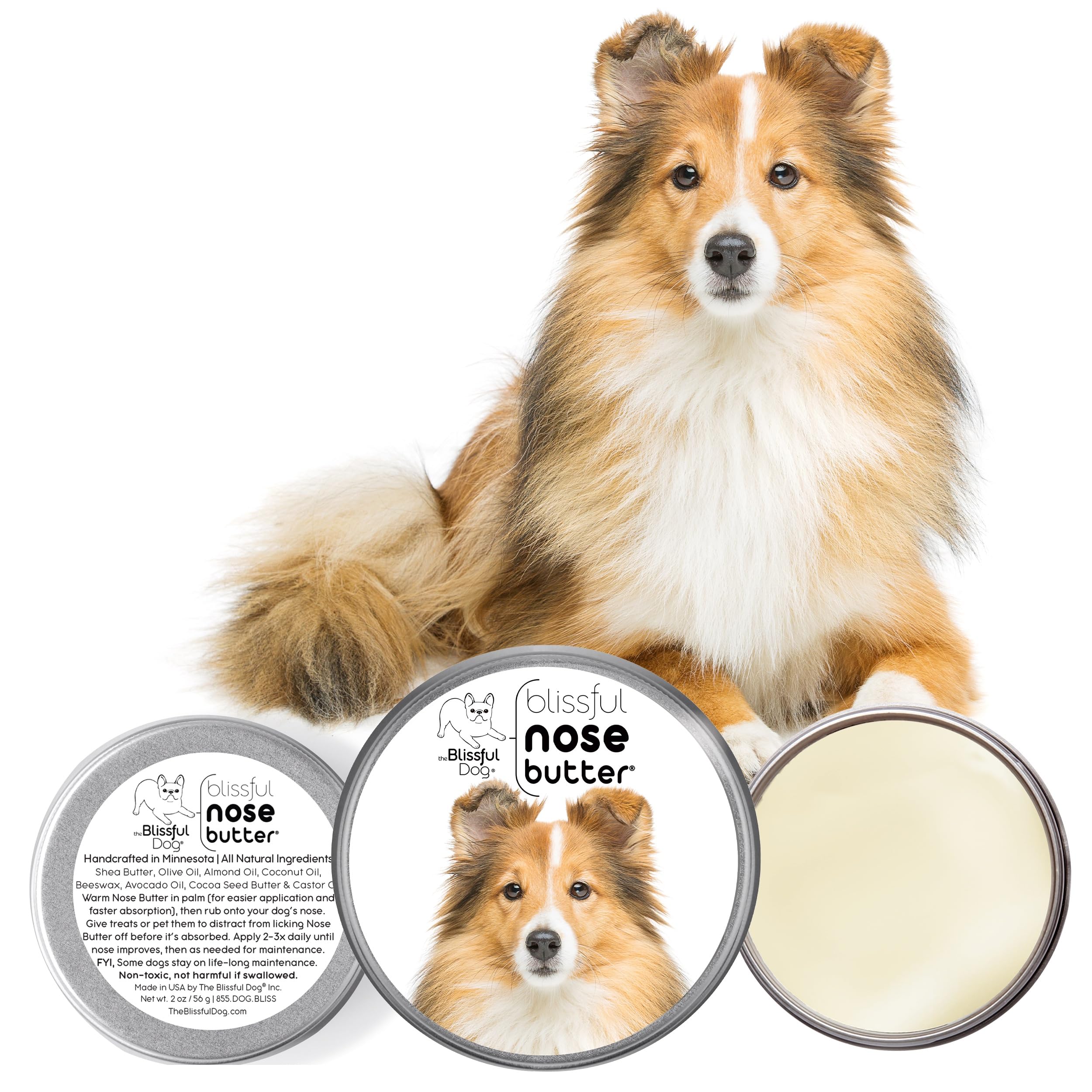The Blissful Dog Shetland Sheepdog Unscented Nose Butter, 4-Ounce