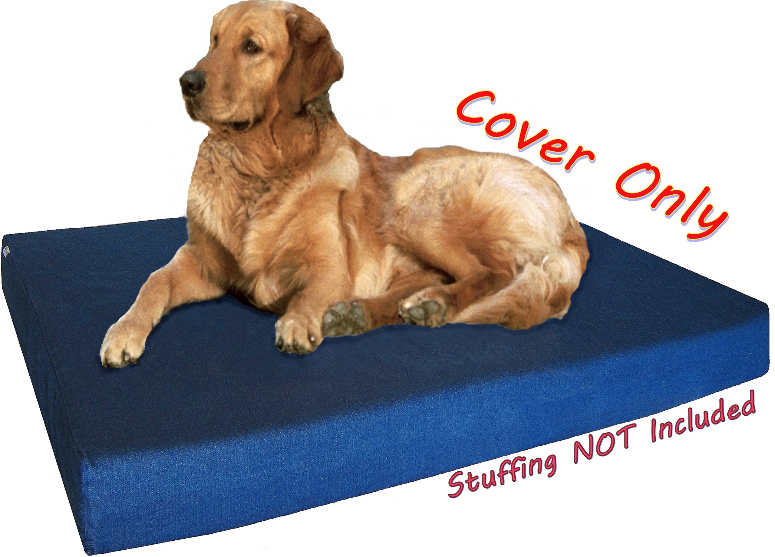 Dogbed4less Extra Large Denim Dog Bed Cover - 47"x29"x4" Navy Blue Replacement Duvet Cover