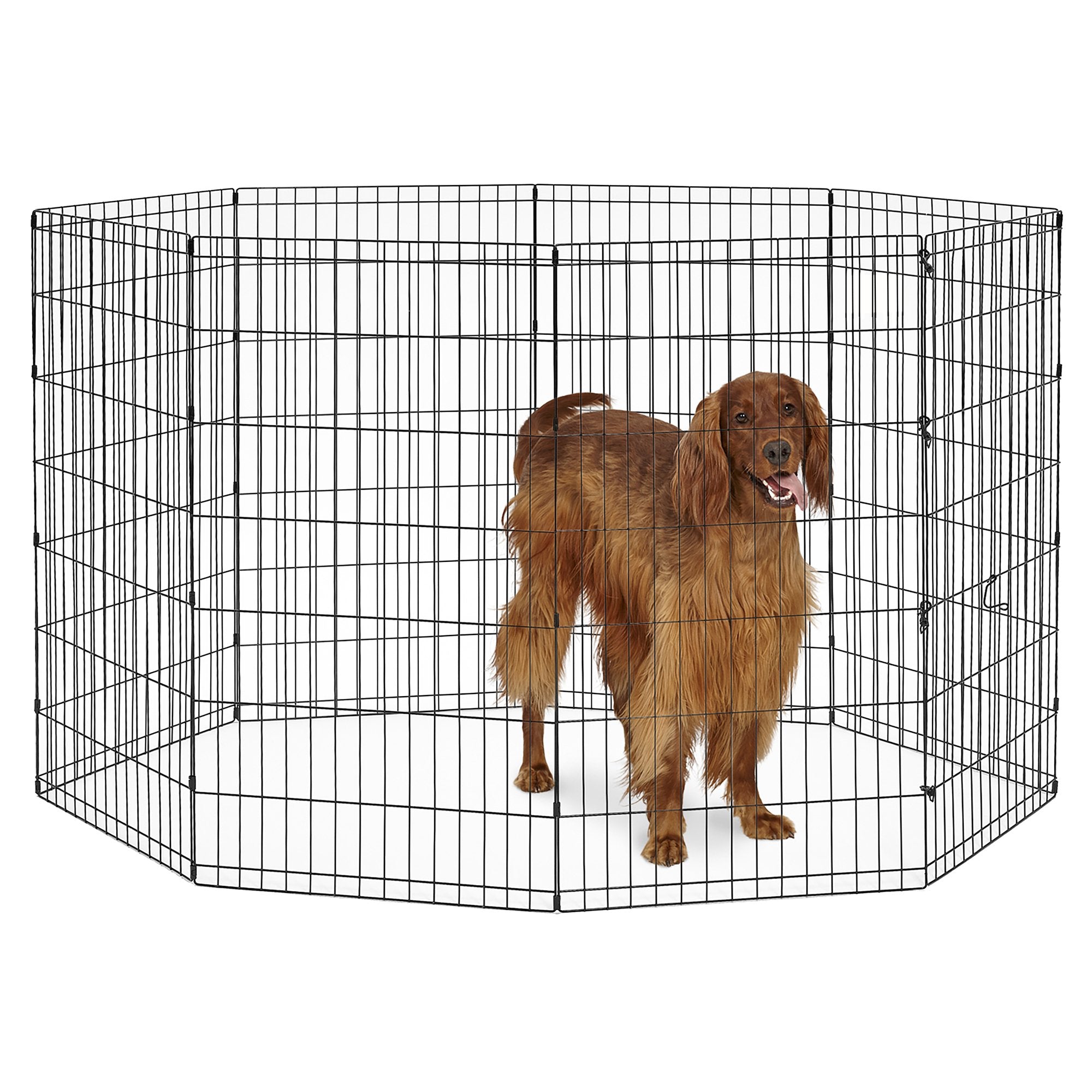 New World Dog Exercise Pen & Playpen, 24' W X 42' H, No Door, Black
