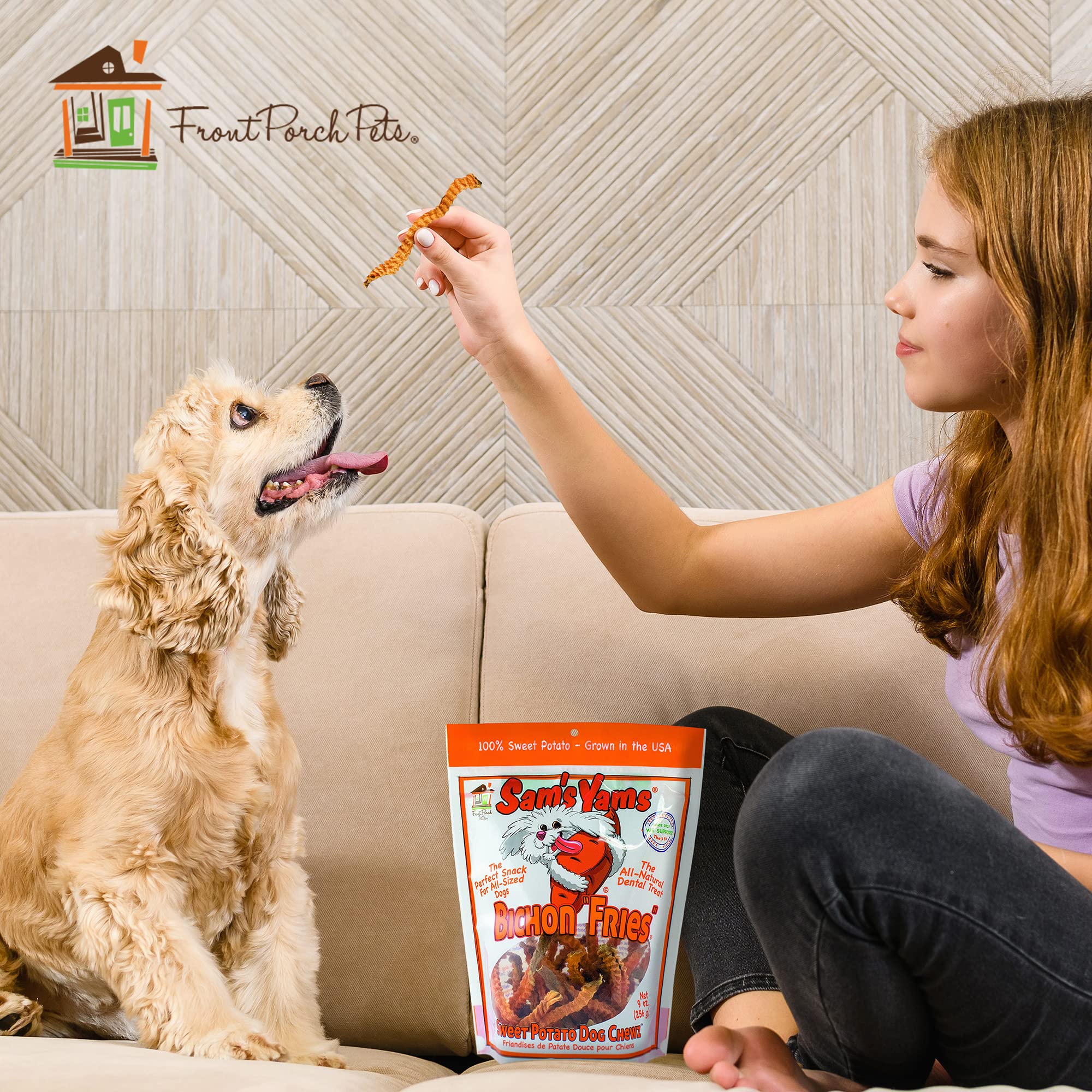 Sams Yams Sweet Potato Dog Treats, Healthy Dog Treats for Small & Medium Dogs, Sweet Potato Dog Treats Made in USA, High Fiber,