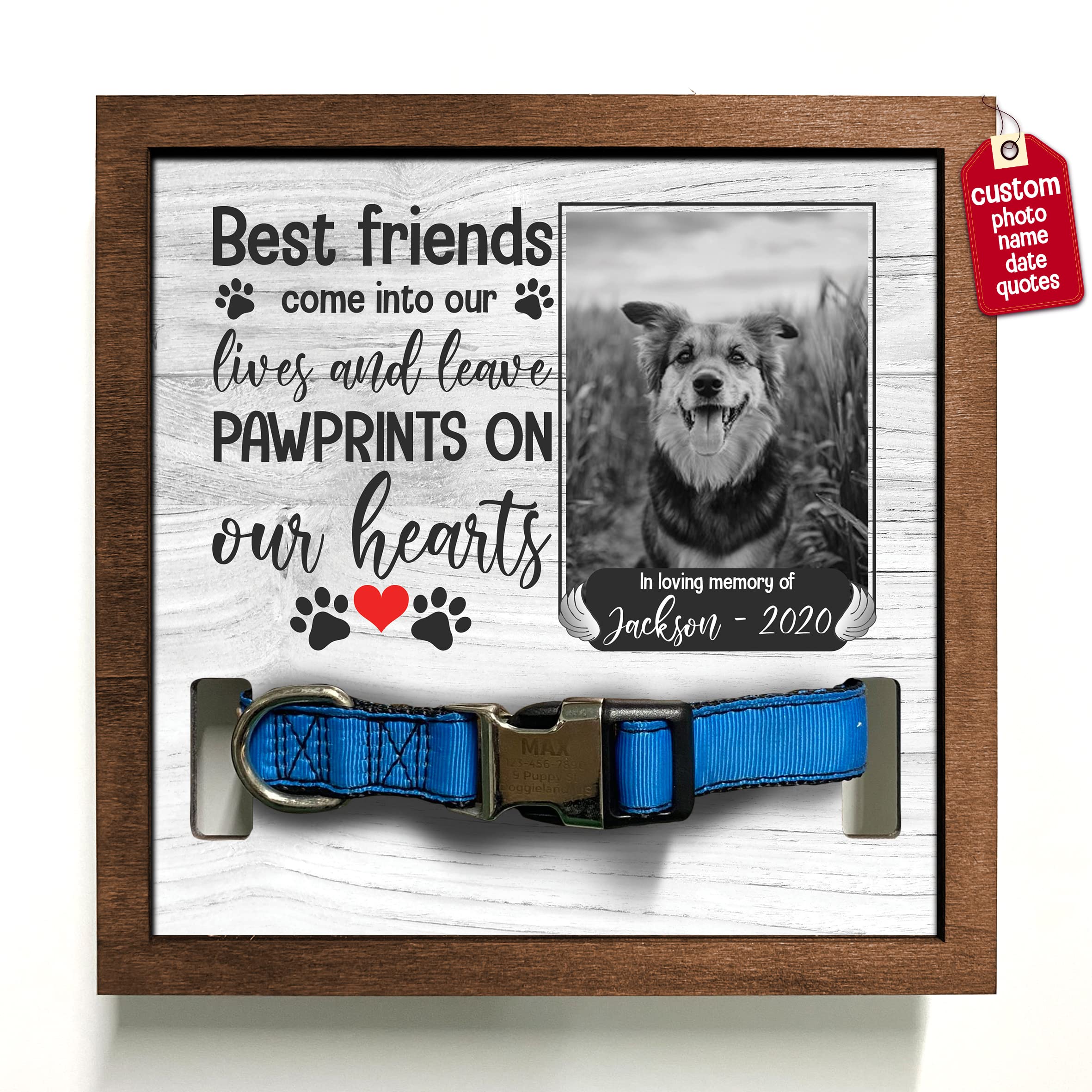 Bfigift Customized Pet Sympathy Gifts Deceased Pet Picture Frame Losing A Dog Home Wall Art Decor Personalized Bereavement Frame Sign Gifts For Him Her Sentimental Quote Memorial Pet Tribute Keepsake