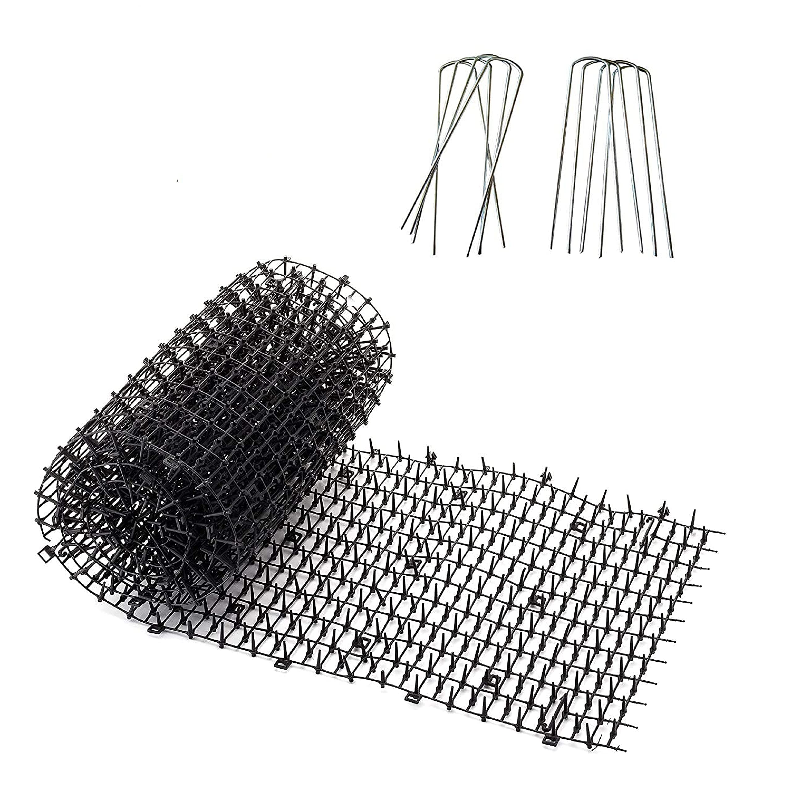 Homarden Outdoor Training Mat For Cats (13 Ft) - Cat Scat Mat Indoor And Outdoor - Cat Spikes With 12 Garden Staples To Keep Of Dog Off Couch And Keep Cats Out Of Yard