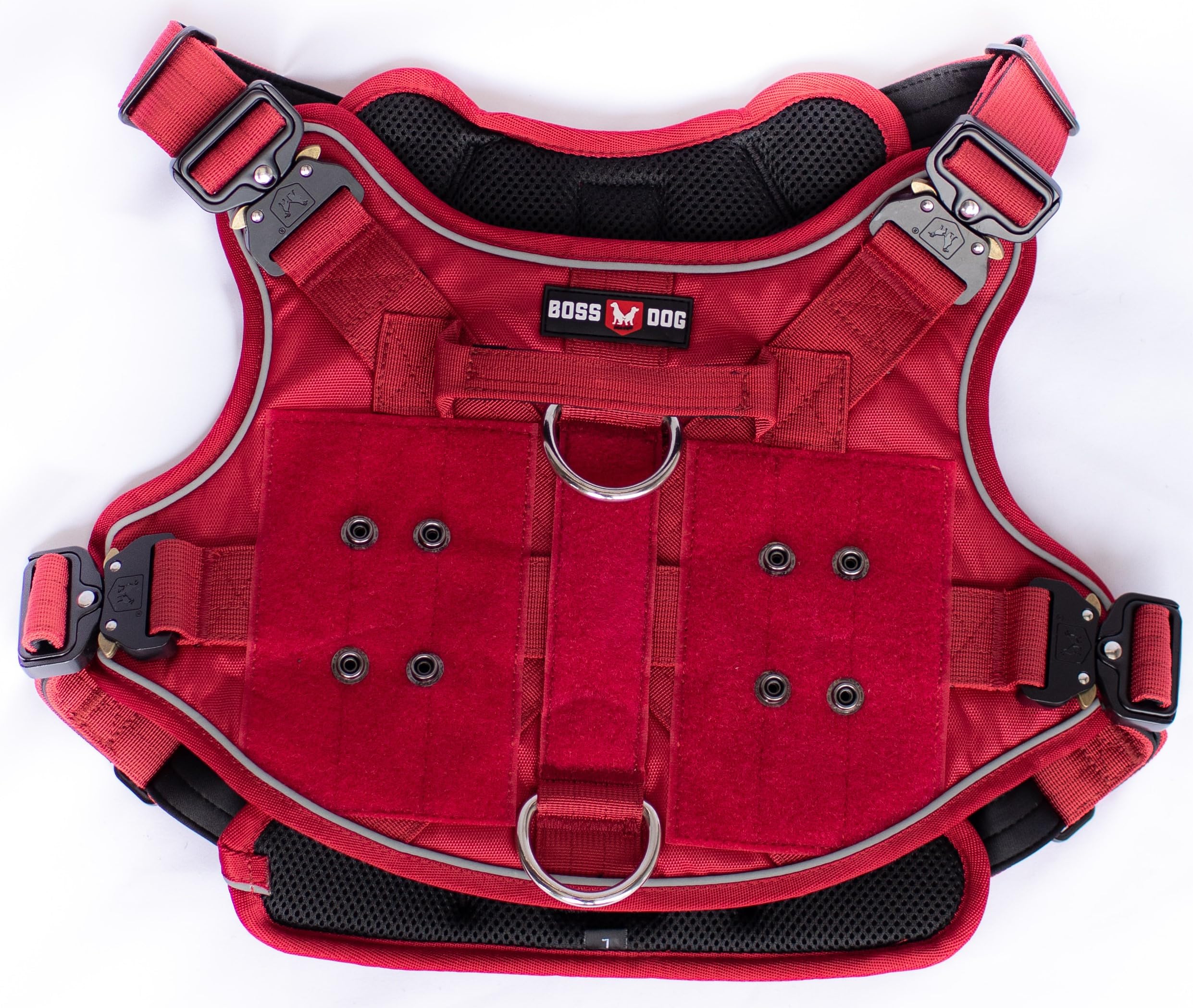 Boss Dog Tactical Harness, Red, Medium