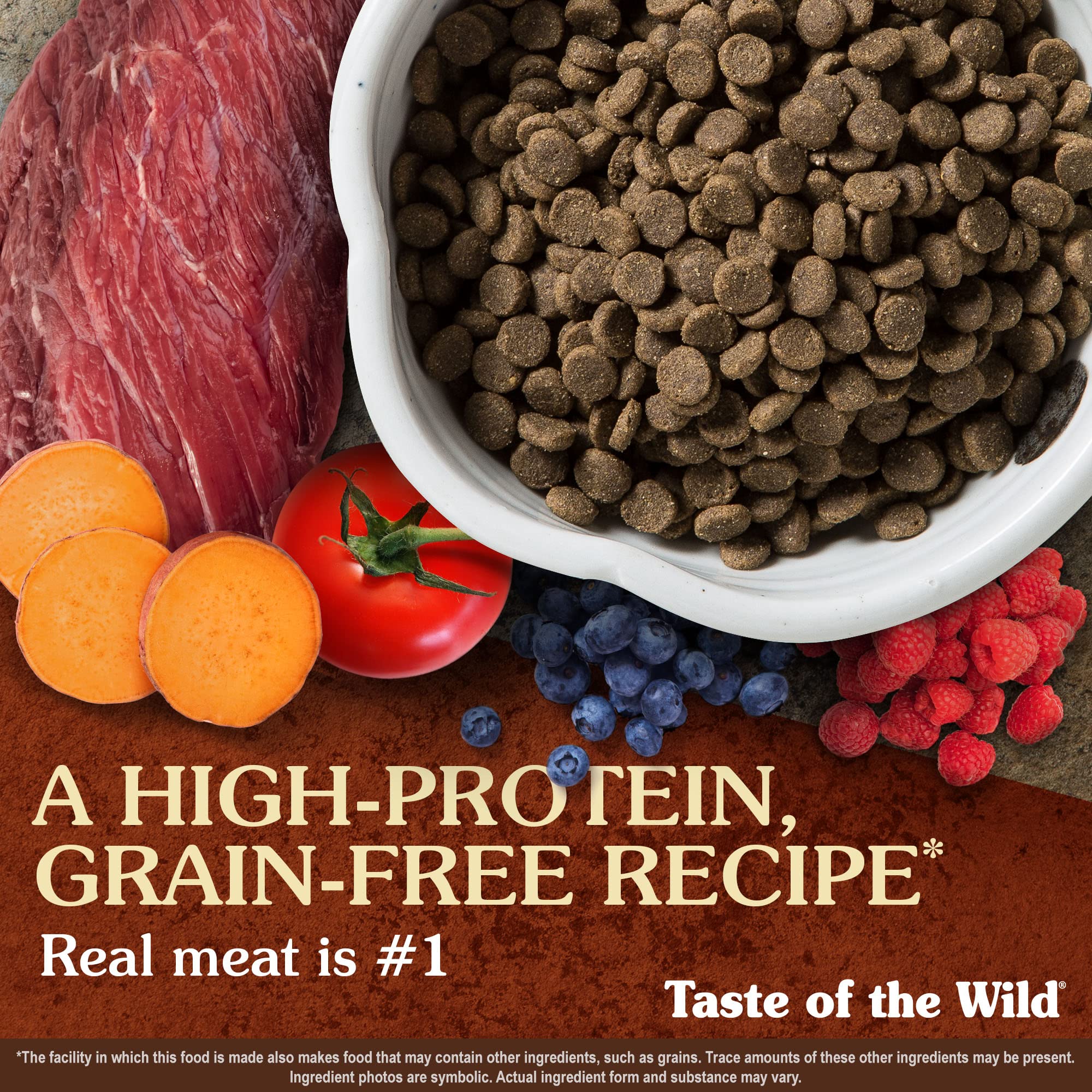 Taste of the Wild High Prairie Grain-Free Dog Food, Roasted Bison & Venison, 28 lb