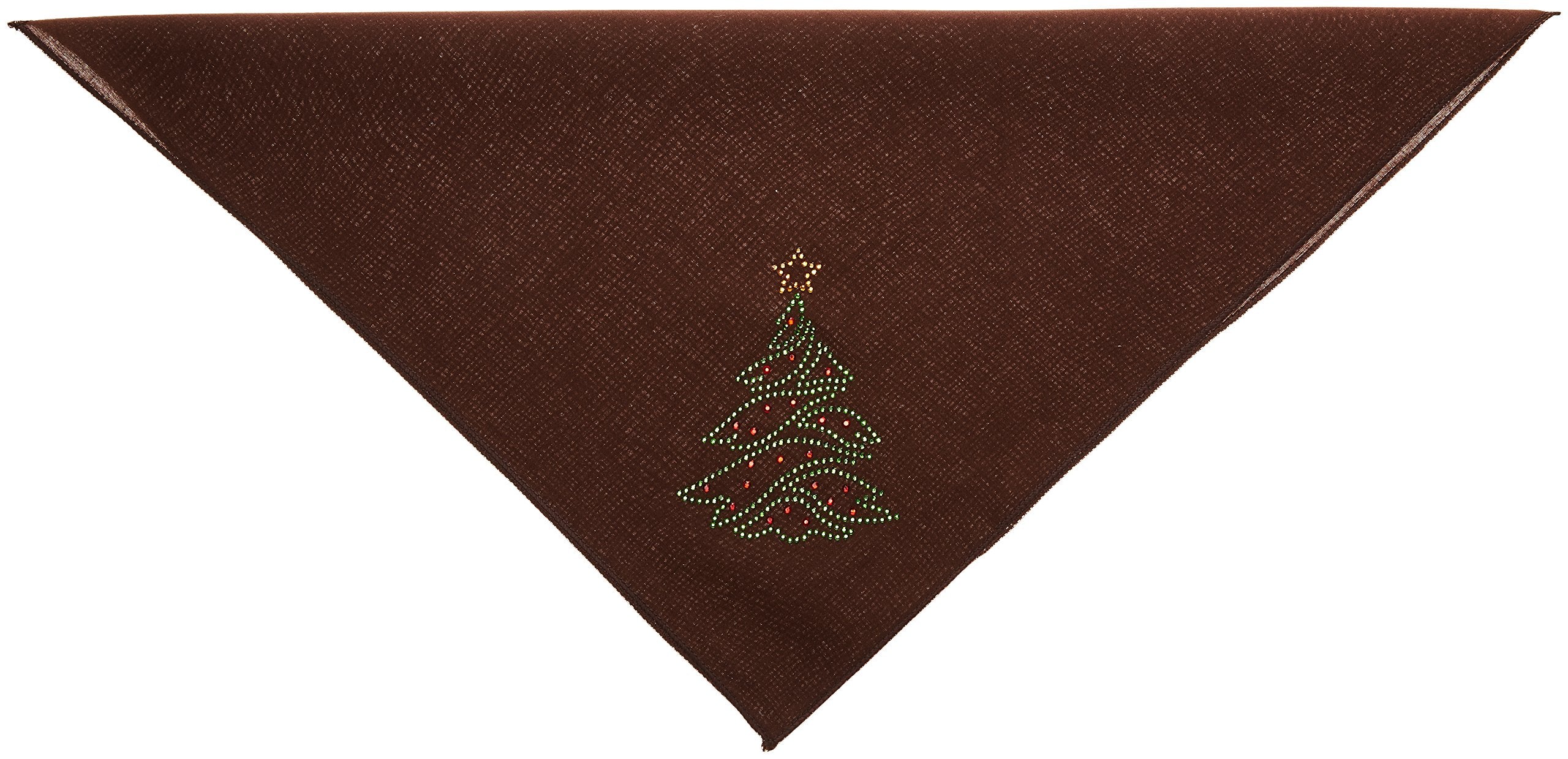 Mirage Pet Products Christmas Tree Rhinestone Bandana, Small, Cocoa