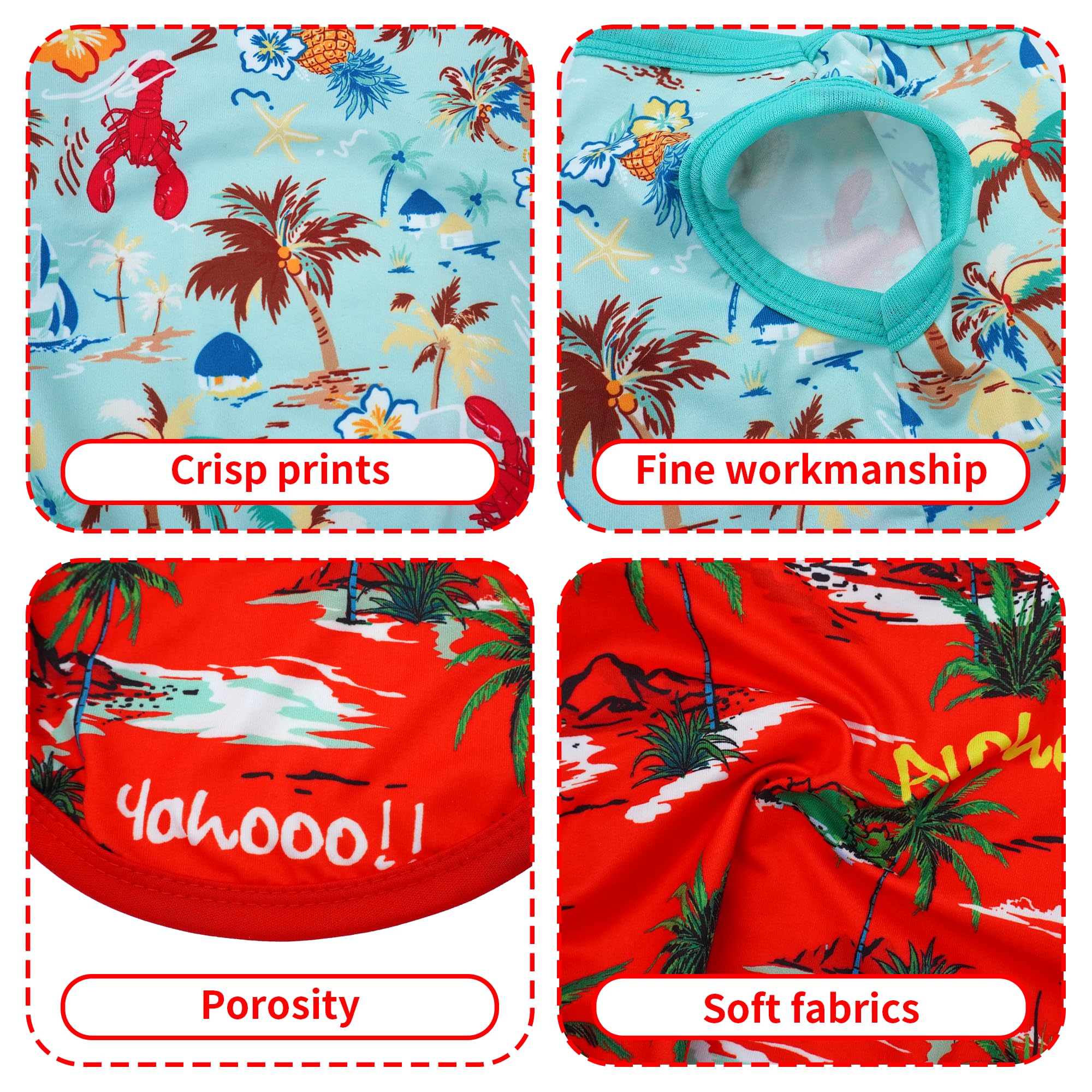 Jpgdn Hawaiian Dog Shirts For Xxxl Dog Girl Boy Bule Red Sleeveless Tank Top Tee Vest T Shirts Male Female Summer Outfit Pack Of