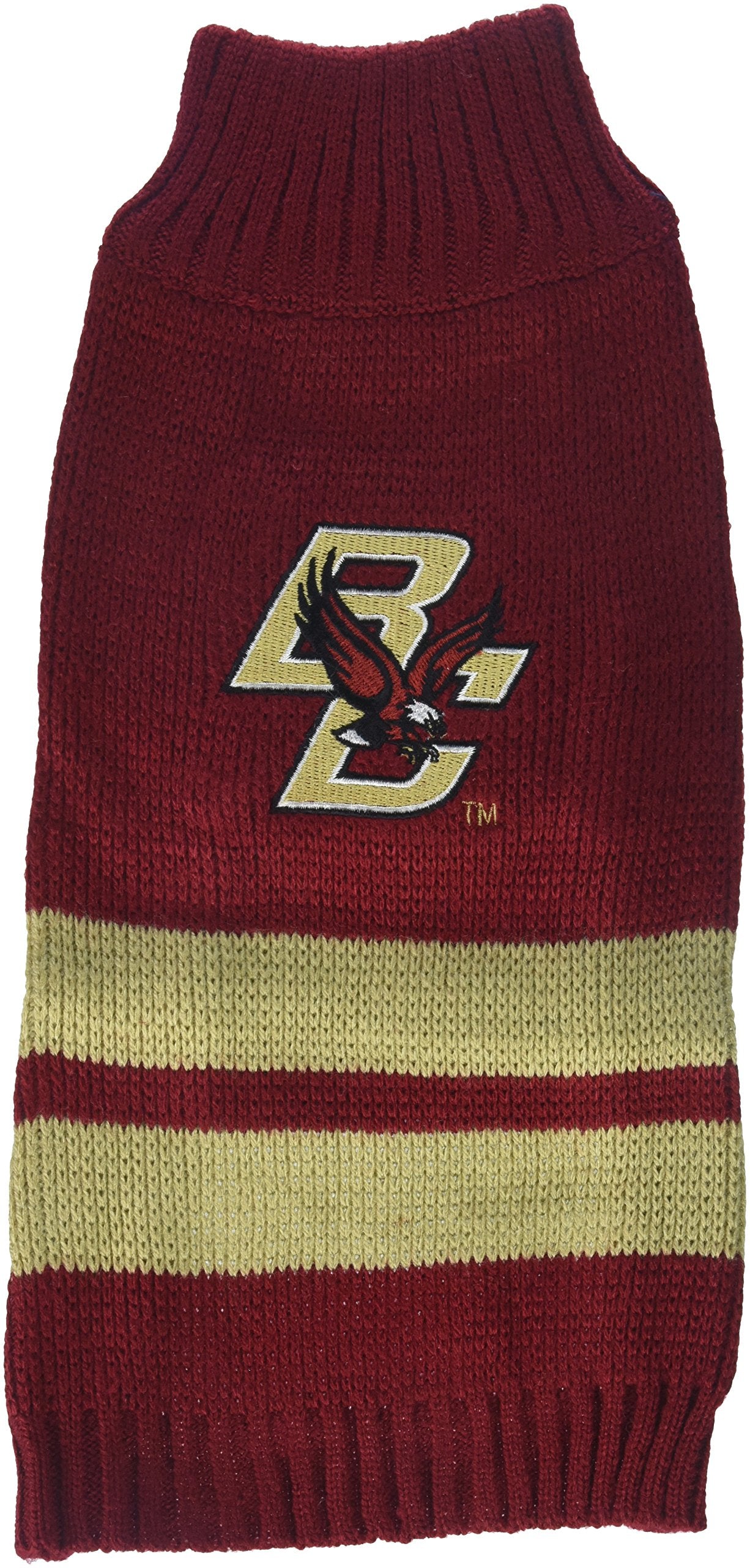 Pets First NCAA Boston College Eagles Dog Sweater, Size Small. Warm & Cozy Knit Pet Sweater with NCAA Team Logo, Best Puppy Swea