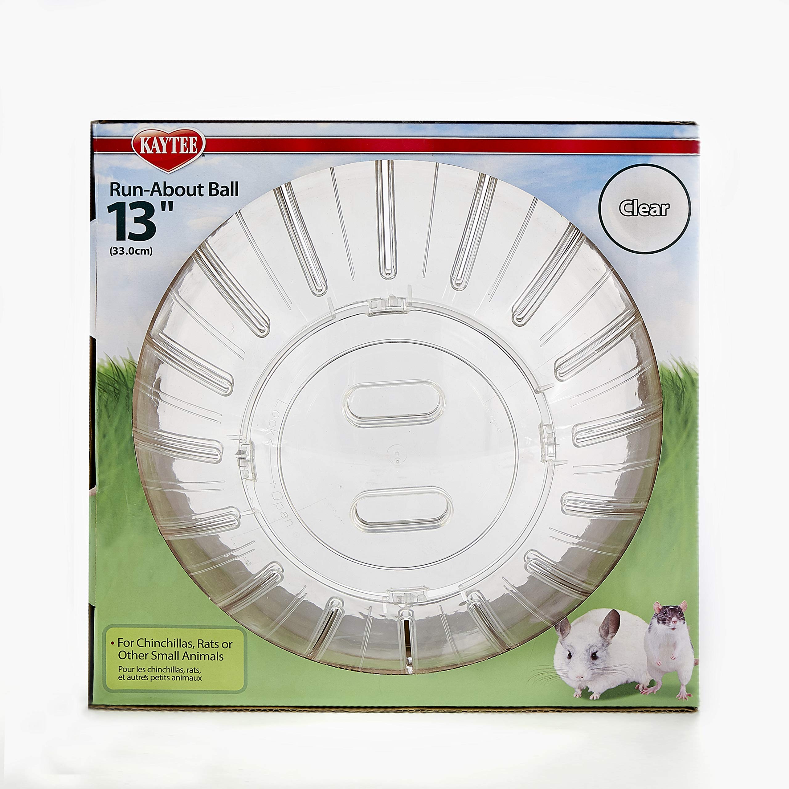 Kaytee 13 Clear Run-About Exercise Ball For Pet Rats & Chinchillas