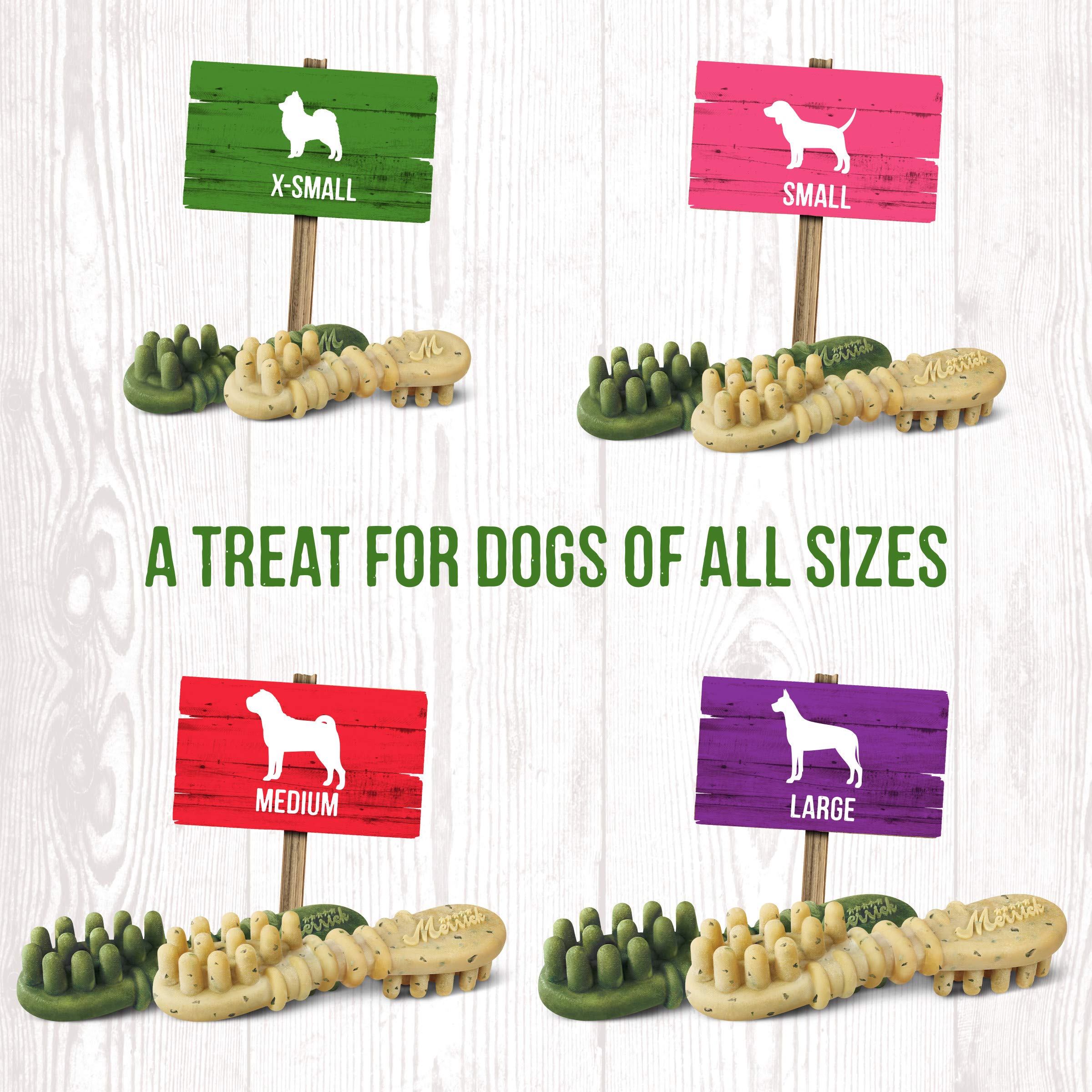 Merrick Fresh Kisses Natural Dental Chews, Toothbrush Shape Treat Infused With Real Mint, For Large Dogs - 16 ct. Box