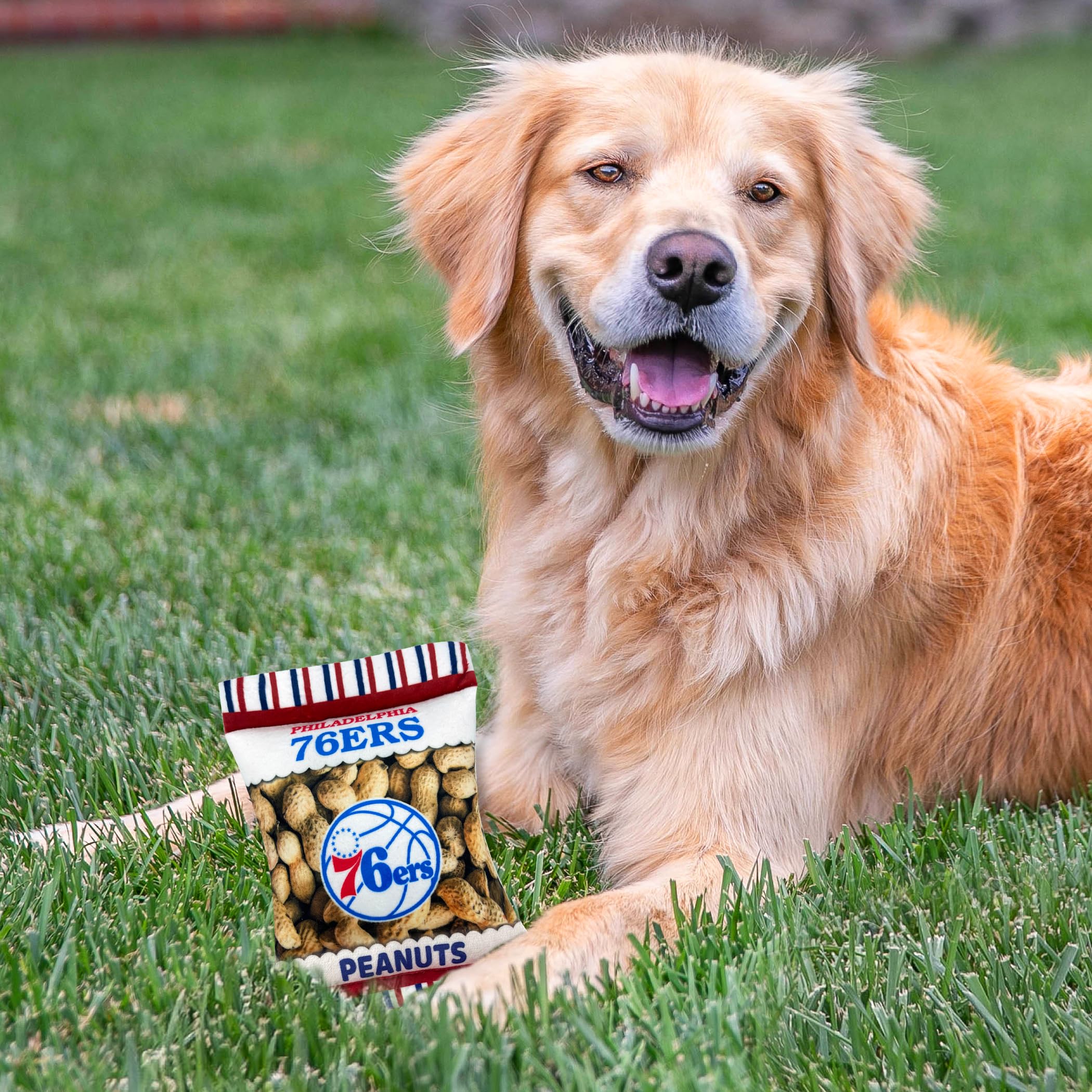 Pets First Nba Philadelphia 76Ers Crinkle Fine Plush Dog & Cat Squeak Toy - Cutest Stadium Peanuts Snack Plush Toy For Dogs & Ca