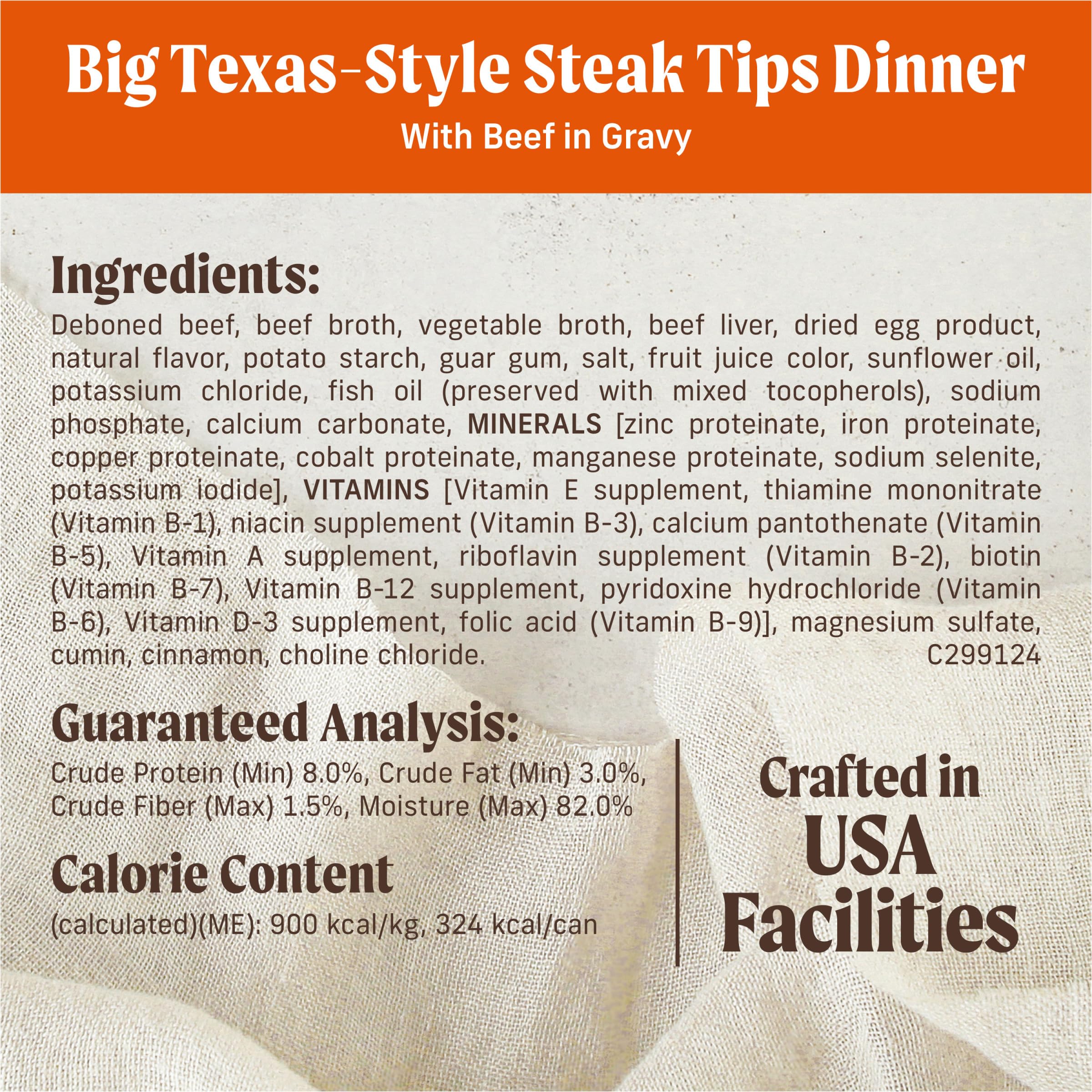 Merrick Chunky Grain Free Premium And Wholesome Canned Dog Food, Real Meat Big Texas Steak Tips Dinner - (Pack of 12) 12.7 oz. C