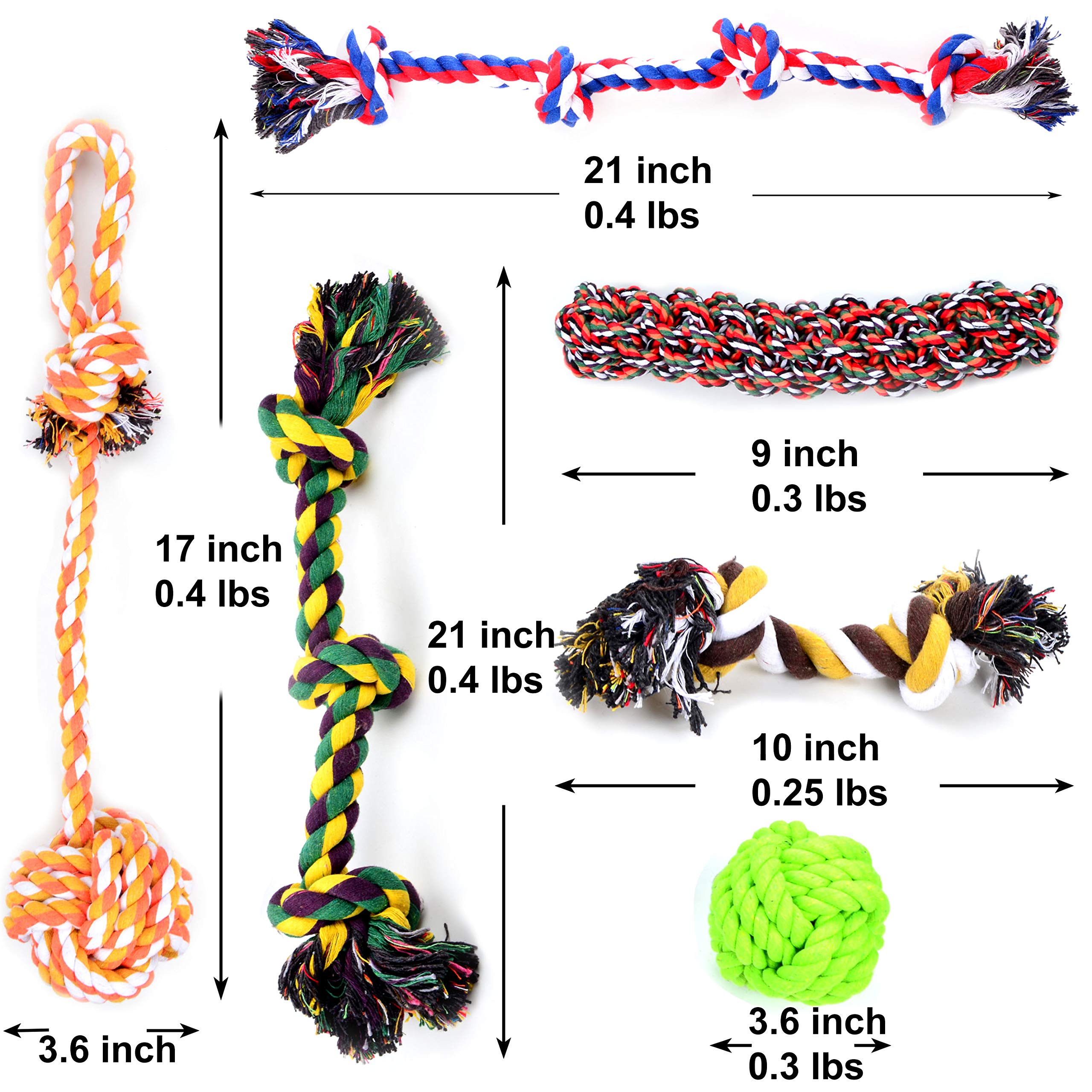 Youngever Dog Rope Toys, Puppy Chew Toys Dog Toys For Medium To Large Dogs (6 Pack)