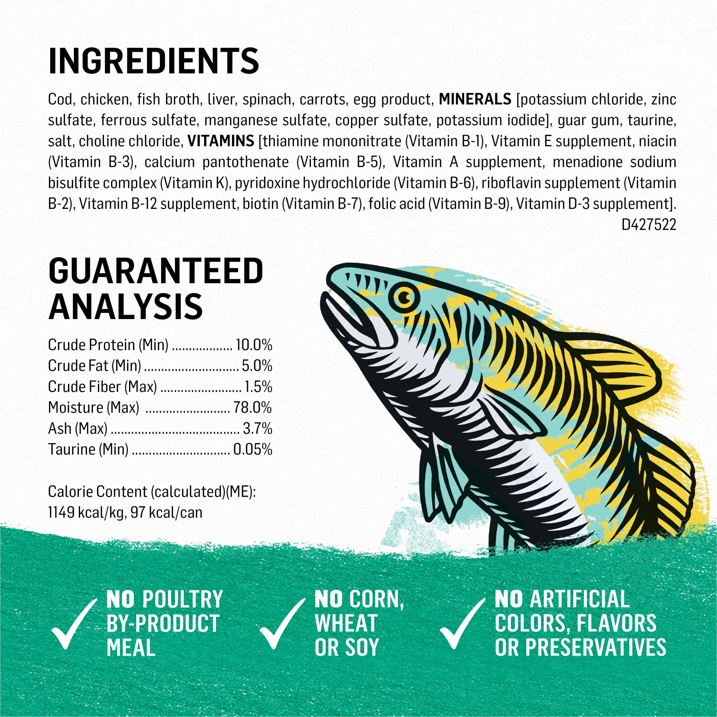 Purina Beyond Line-Caught Alaskan Cod and Spinach Recipe Grain Free Wet Cat Food Pate - (Pack of 12) 3 oz. Cans