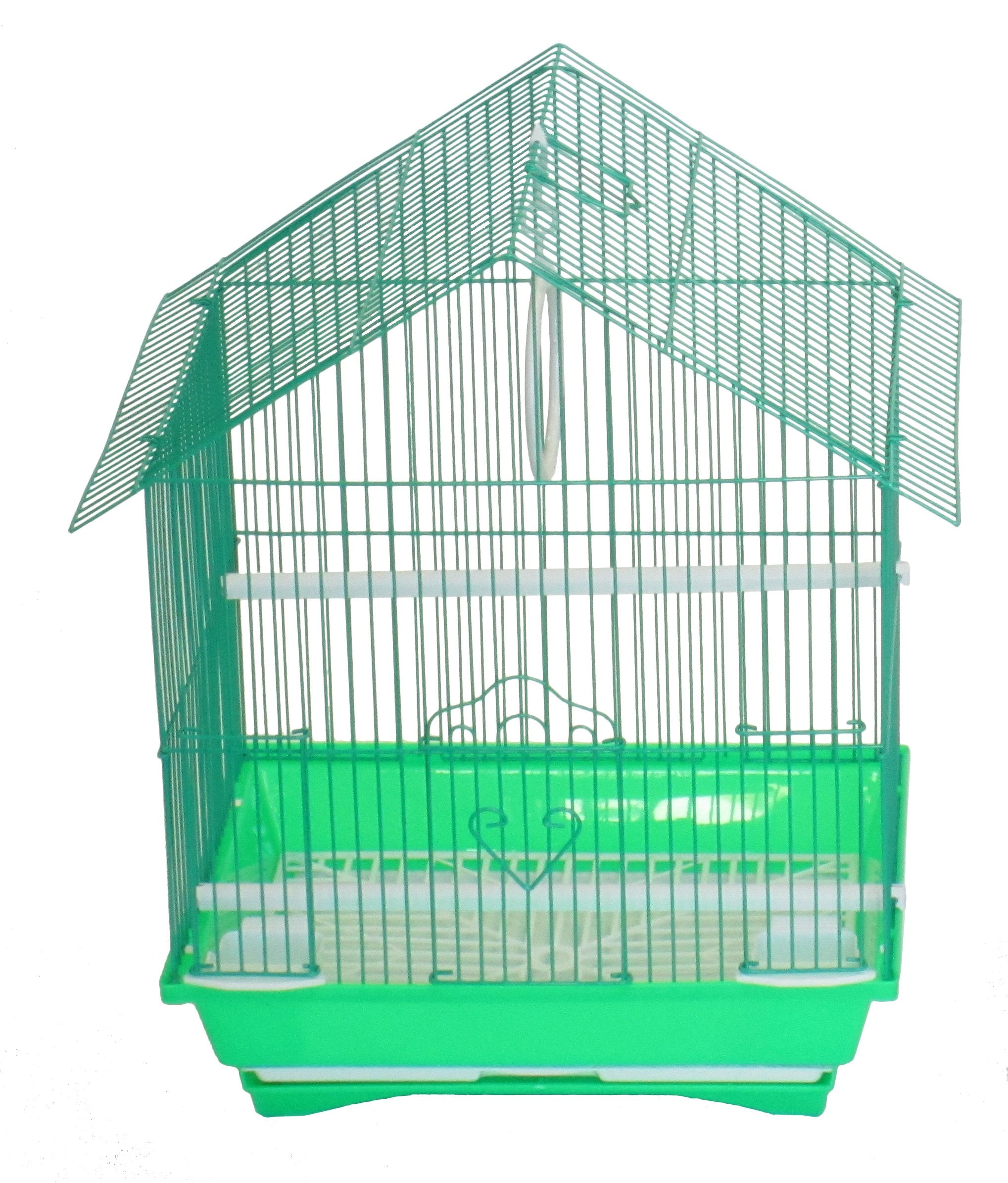Yml A1314Mgrn House Top Style Small Parakeet Cage, 13.3'' X 10.8'' X 17.8''