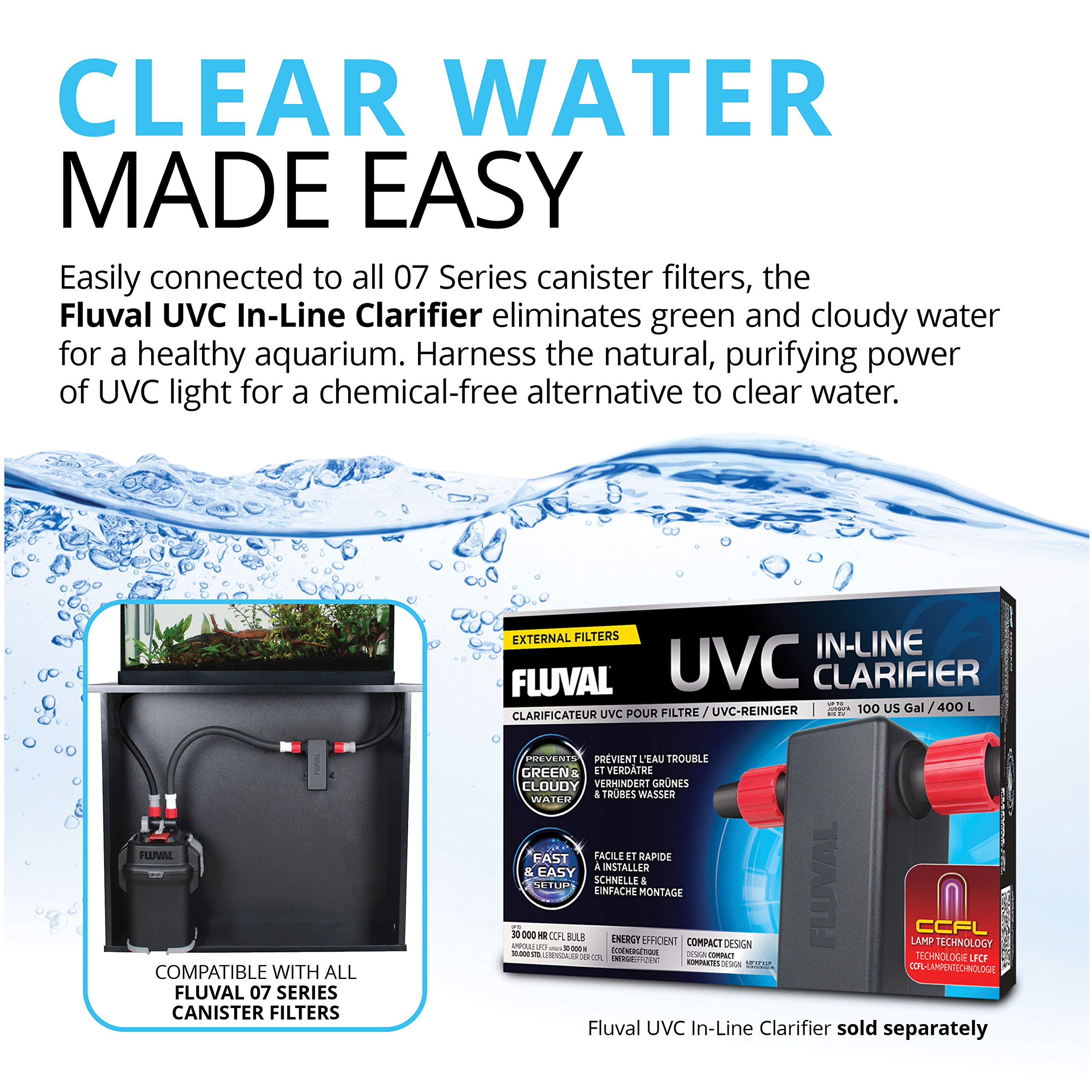 Fluval 207 Perfomance Canister Filter For Aquariums Up To 45 Gallons
