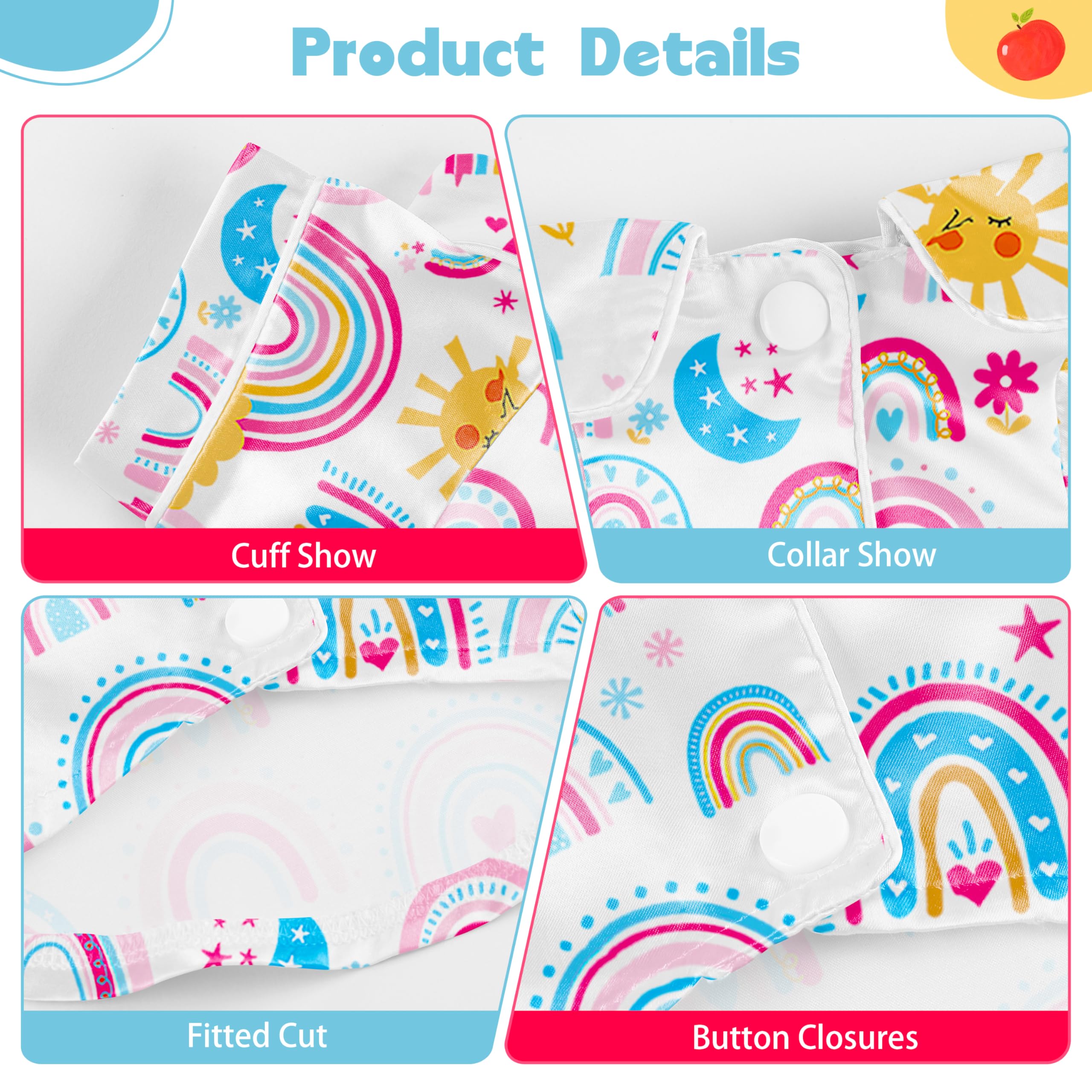 Dog Silk Pajamas Dog Shirts For Small Dogs Satin Pjs Two-Legged Puppy Clothes Lapel Sleepwear Cat Outfit (Boho Rainbow, M)