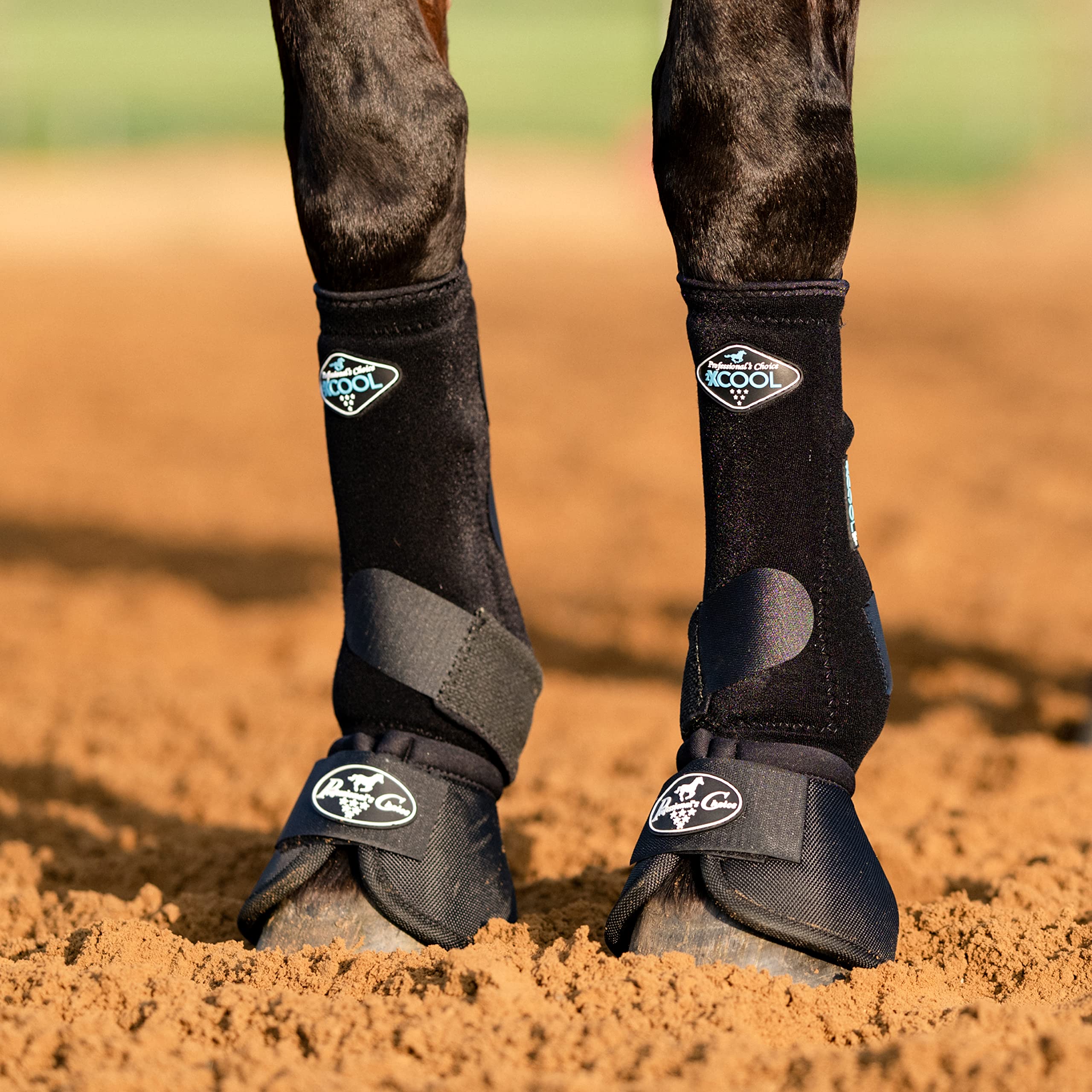 Professionals Choice Equine Ballistic Hoof Overreach Bell Boot Pair Black Medium