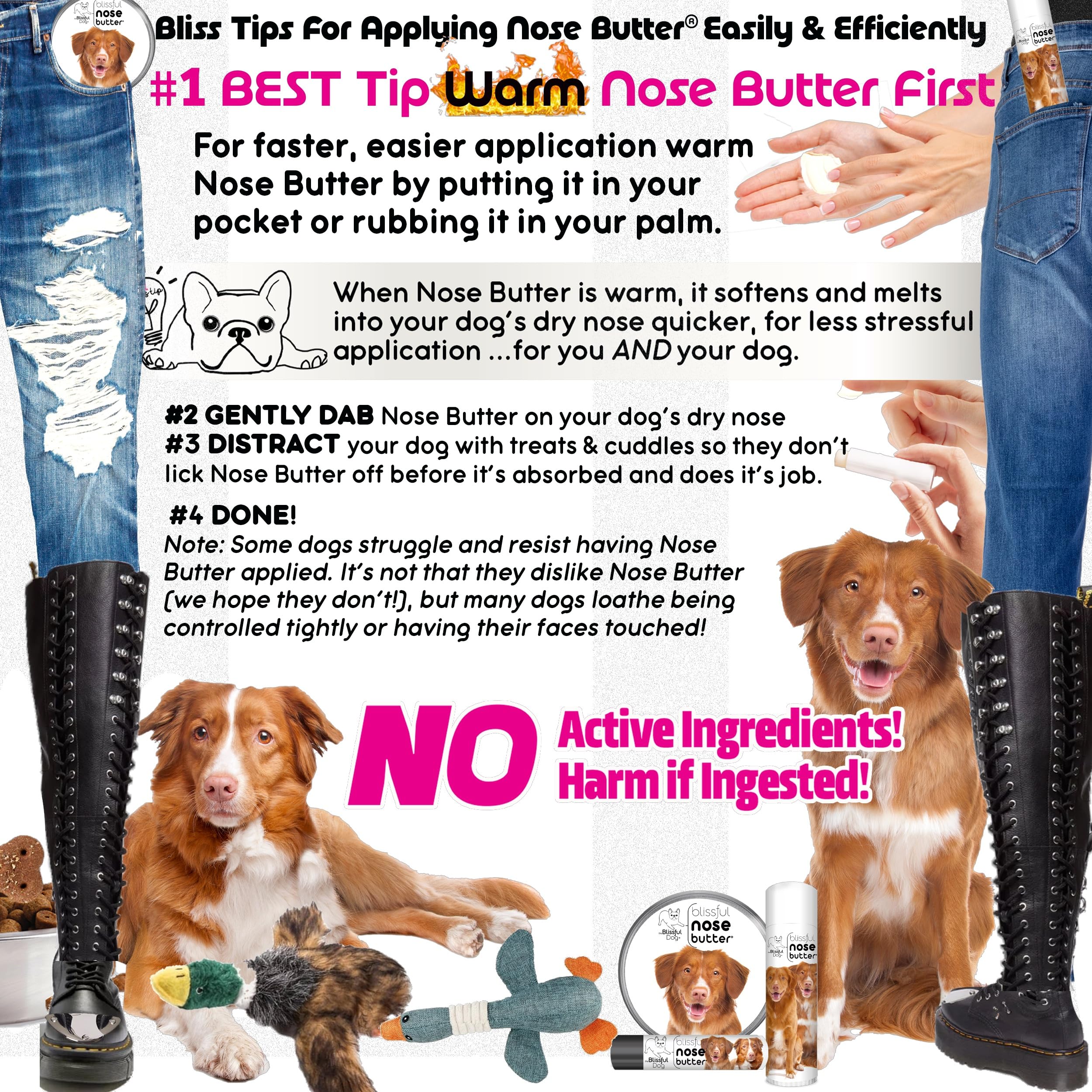 The Blissful Dog Nova Scotia Duck Tolling Retriever Unscented Nose Butter - Dog Nose Butter, 16 Ounce